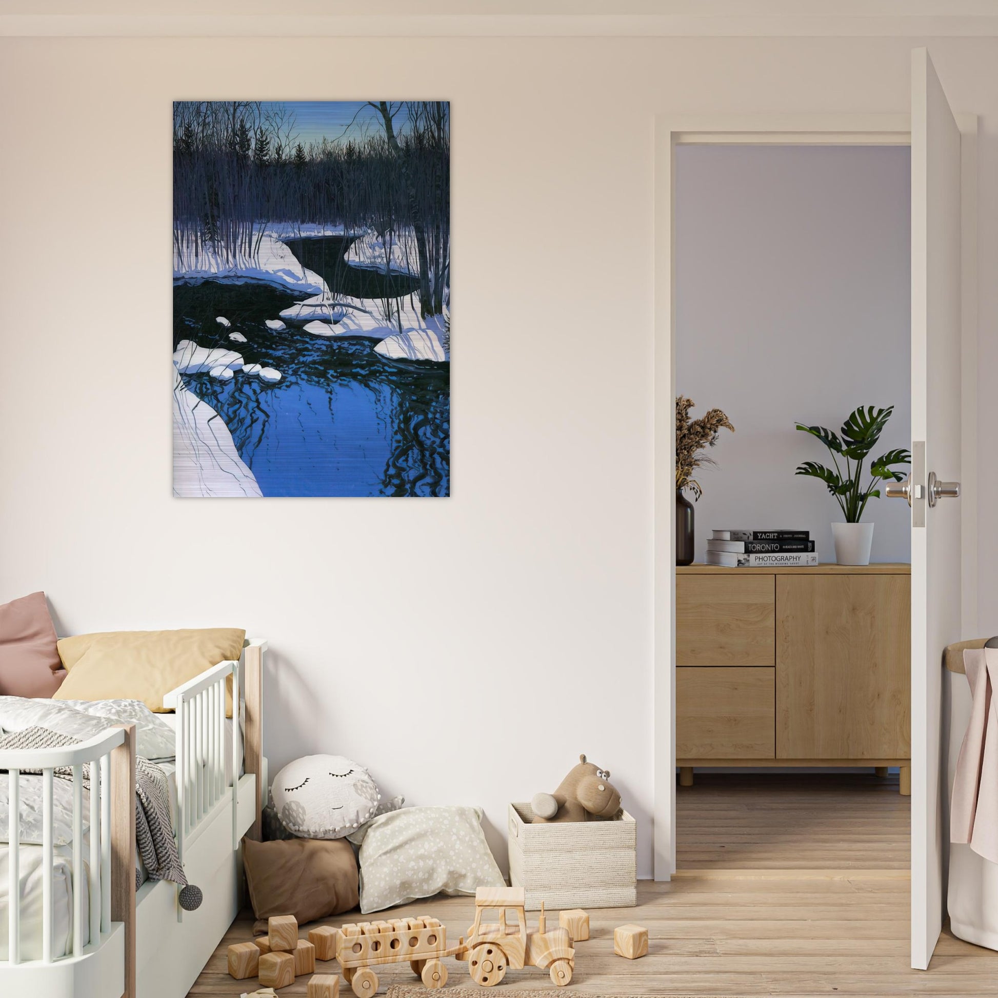 Unyarded deer - Contemporary Realism - Neil Welliver Brushed Aluminum Print - 70x100 cm / 28x40 inches | Neil Welliver Aluminum Print | Neil Welliver Prints