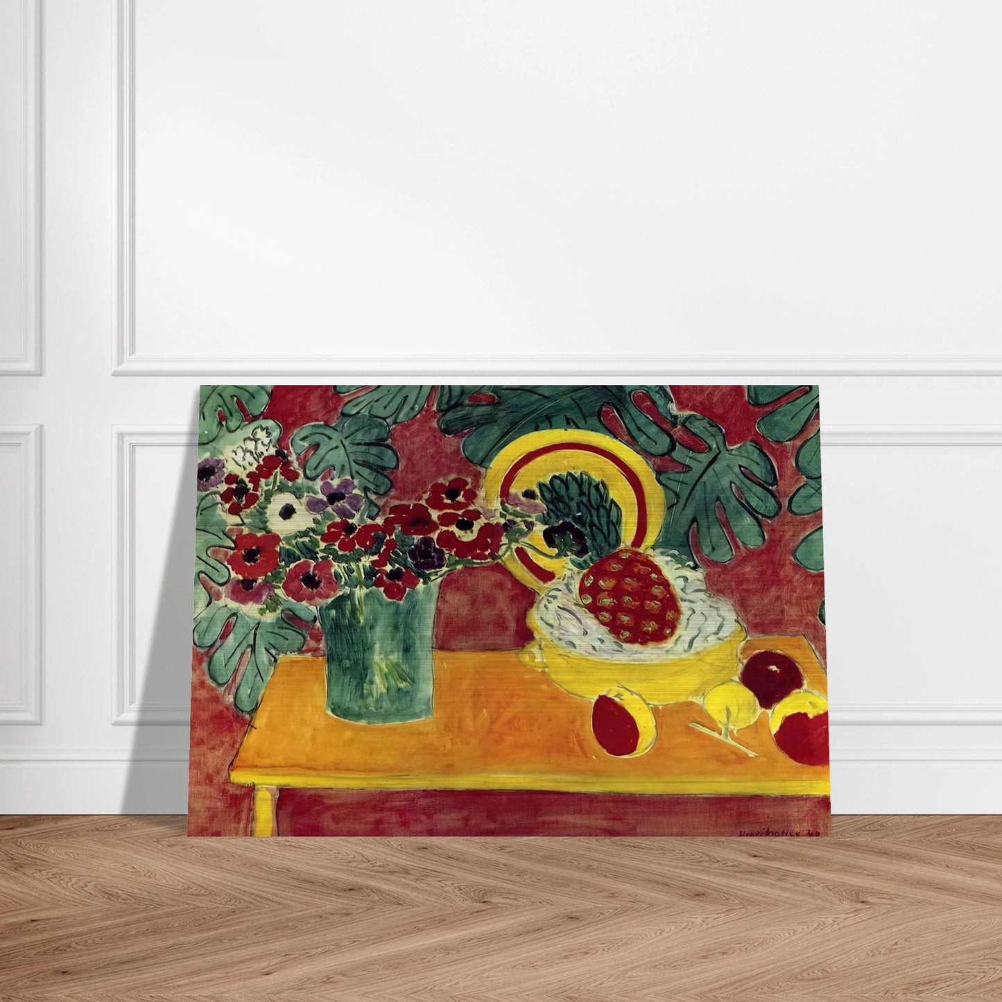PINEAPPLE AND ANEMONES 1940 - Henri Matisse Brushed Aluminum Print - 70x100 cm / 28x40 inches | Henri Matisse Aluminum Print | Henri Matisse Prints
