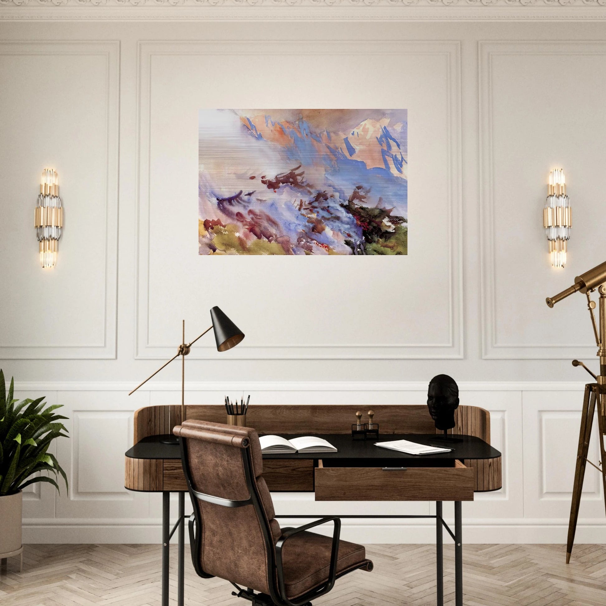 Mountain Fire - John Singer Sargent Brushed Aluminum Print - 70x100 cm / 28x40 inches | John Singer Sargent Aluminum Print | John Singer Sargent Prints