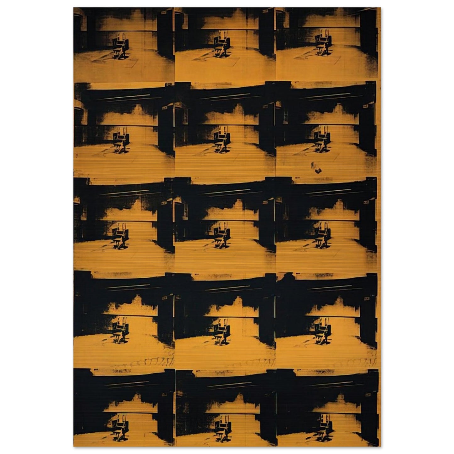 Orange Disaster - Andy Warhol Brushed Aluminum Print - 70x100 cm / 28x40 inches | Andy Warhol Aluminum Print | Andy Warhol Prints