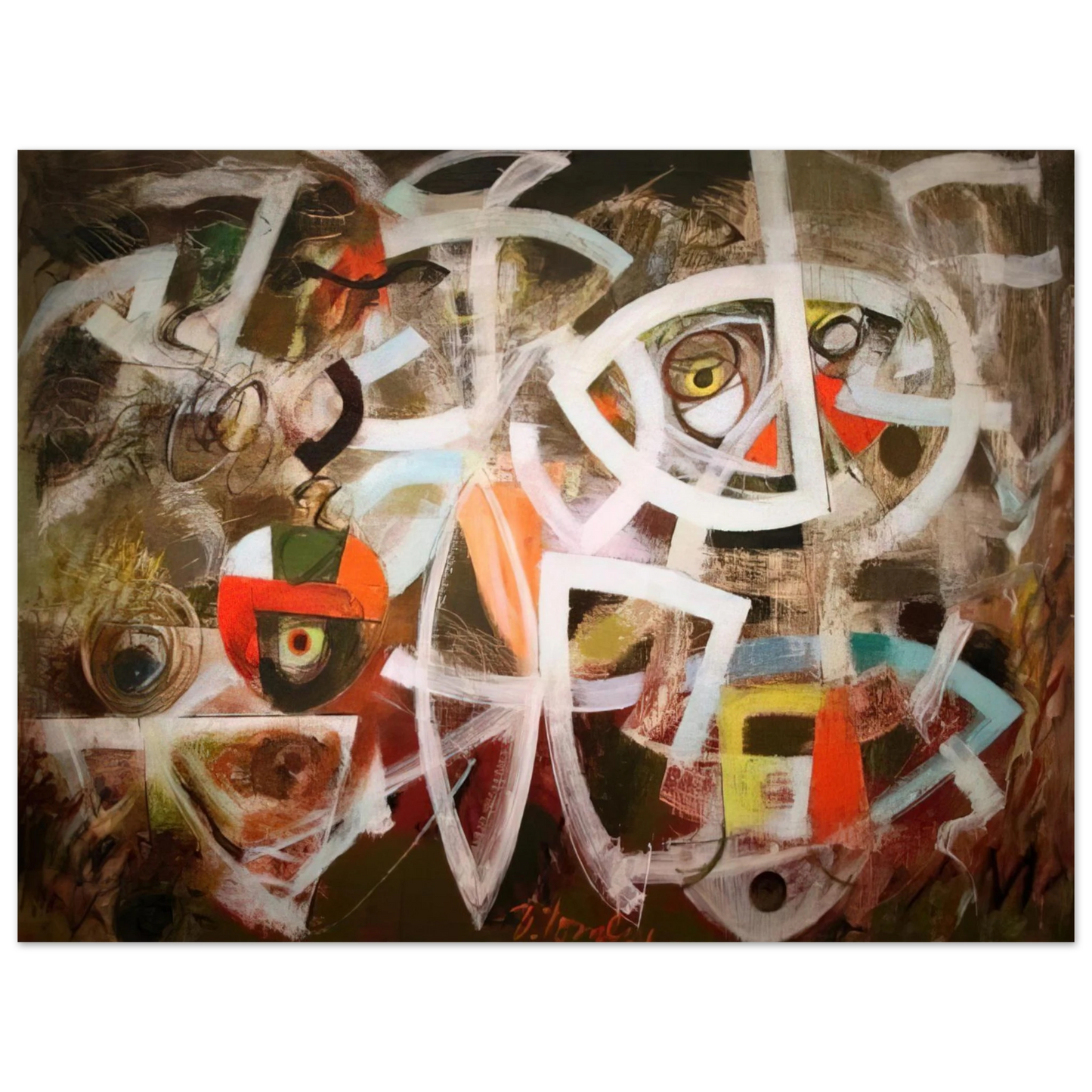 Bradley Walker Tomlin - Maneuver for Position - 1947  75x100 cm / 30x40inches Fine Art Poster