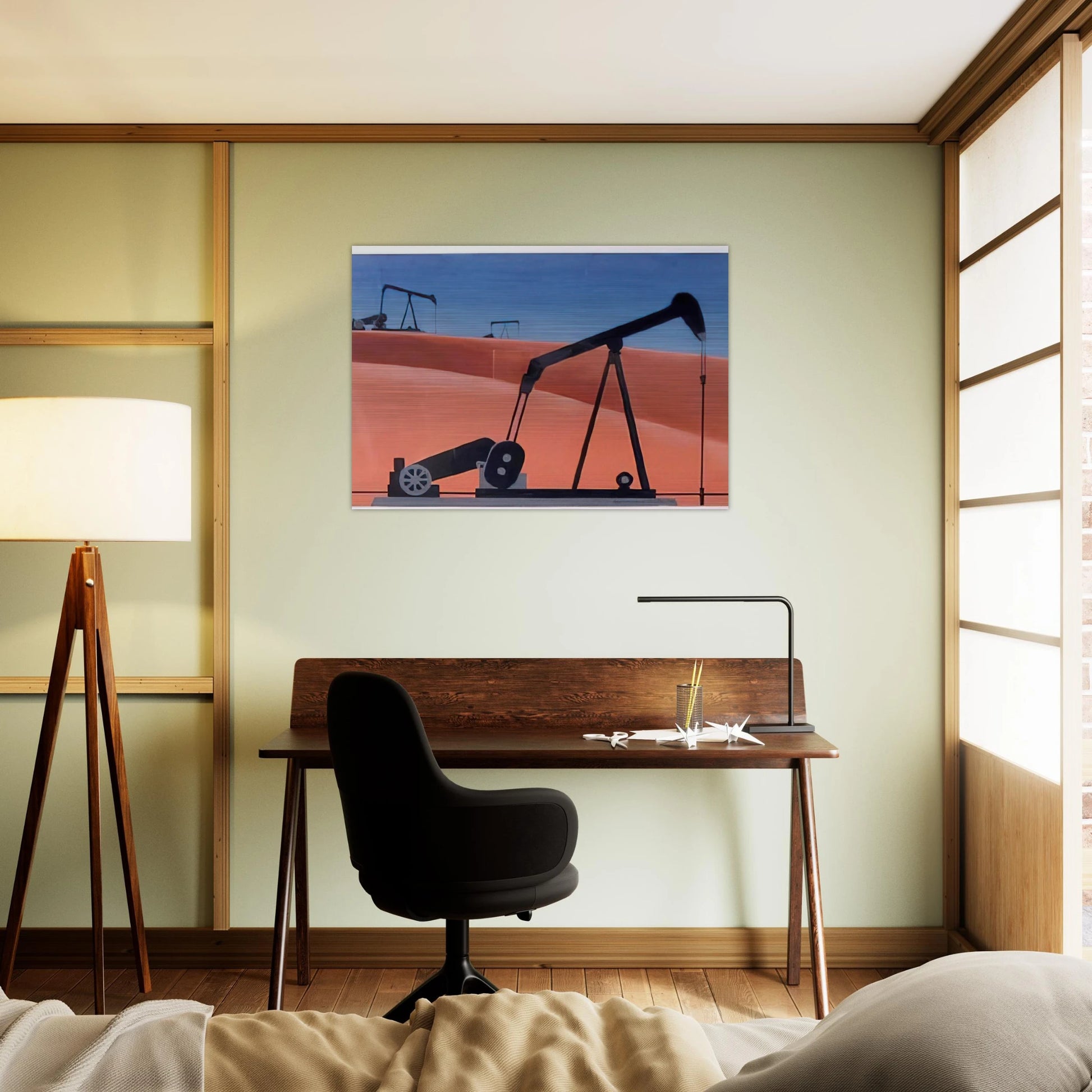 Oil Well - 1979 - Clarence Holbrook Carter Brushed Aluminum Print - 70x100 cm / 28x40 inches | Clarence Holbrook Carter Aluminum Print | Clarence Holbrook Carter Prints