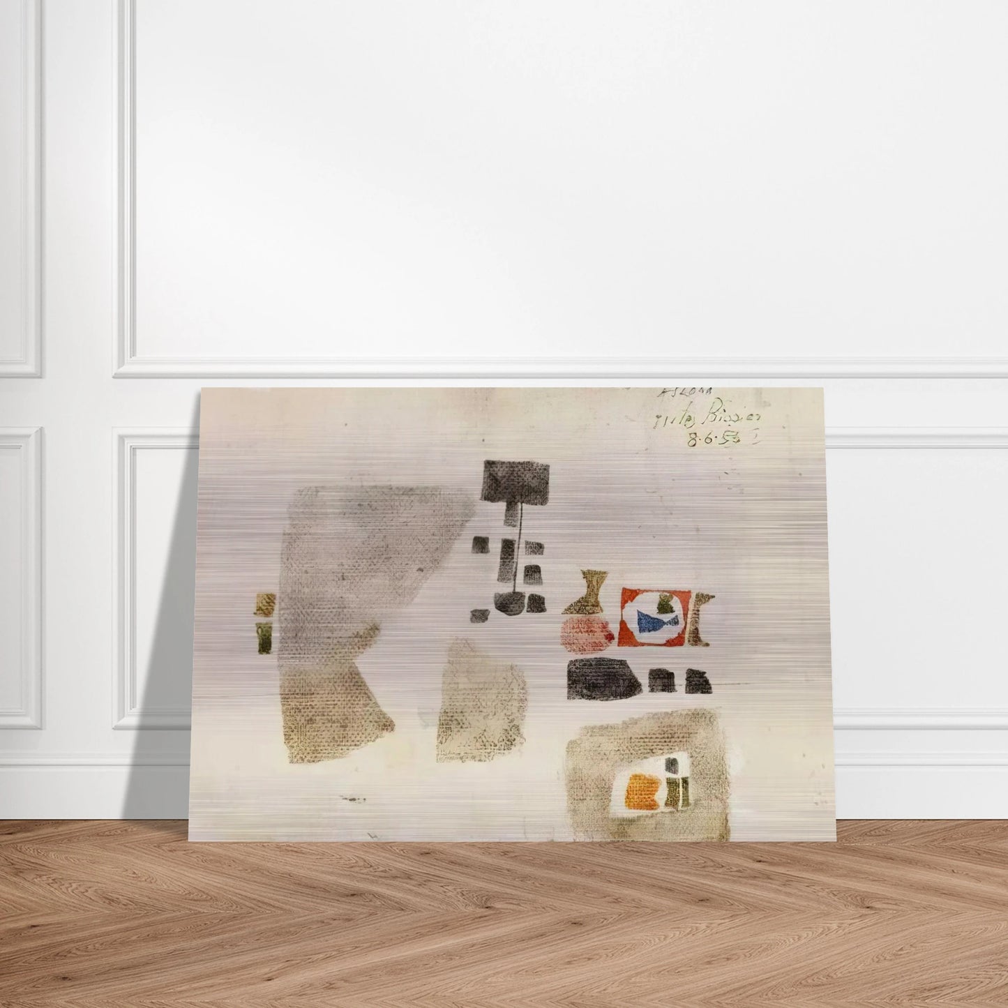 Komposition - 1956 - Julius Bissier Brushed Aluminum Print - 70x100 cm / 28x40 inches | Julius Bissier Aluminum Print | Julius Bissier Prints