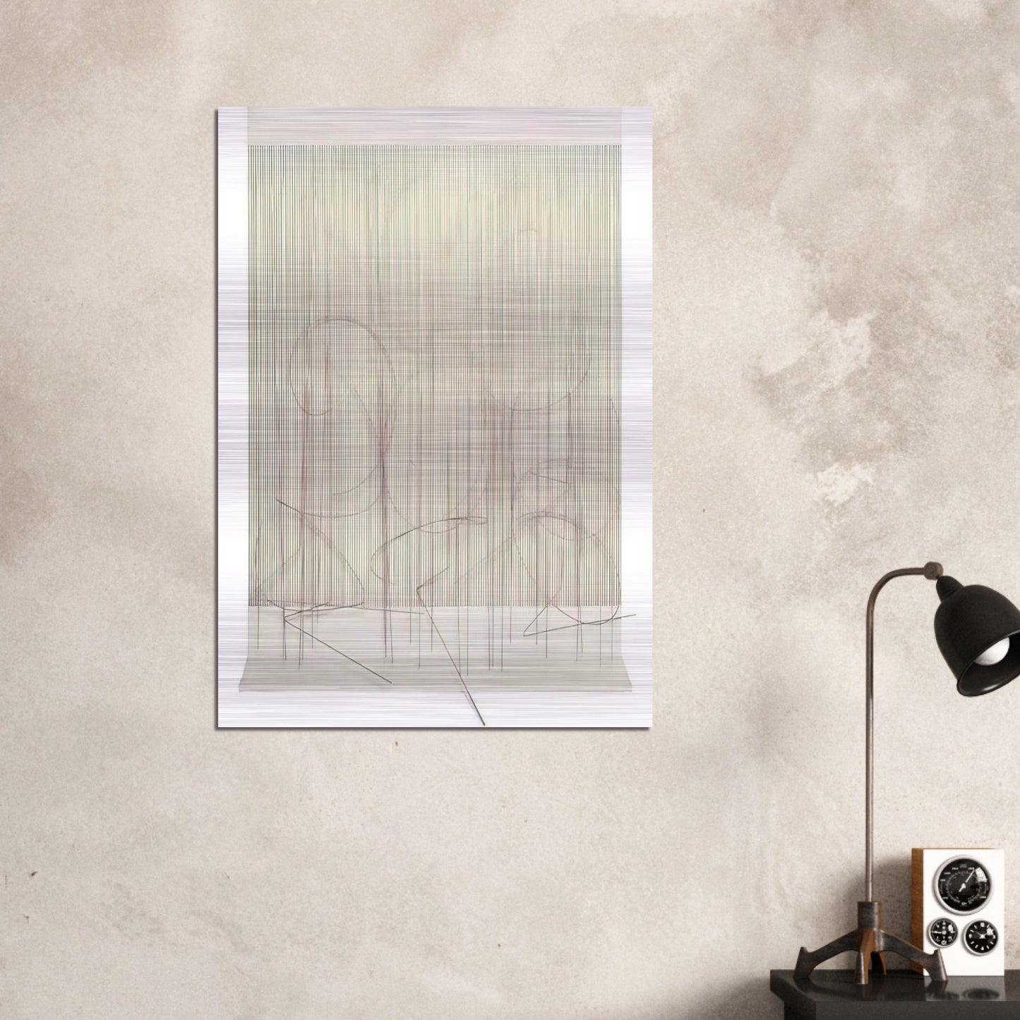 ESCRITURA ROSA PANTA - Jesus Rafael Soto Brushed Aluminum Print - 70x100 cm / 28x40 inches | Jesus Rafael Soto Aluminum Print | Jesus Rafael Soto Prints