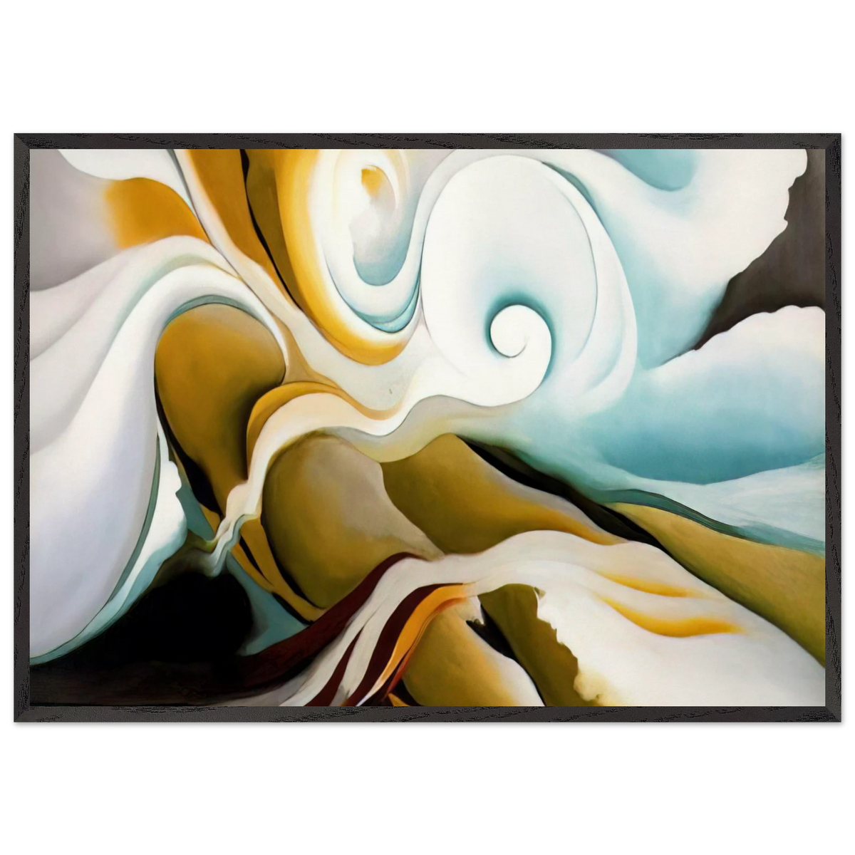 Nature Forms Gasp - Georgia OKeeffe 70x100 cm / 28x40 inches Framed Art Print – Black Wooden Frame