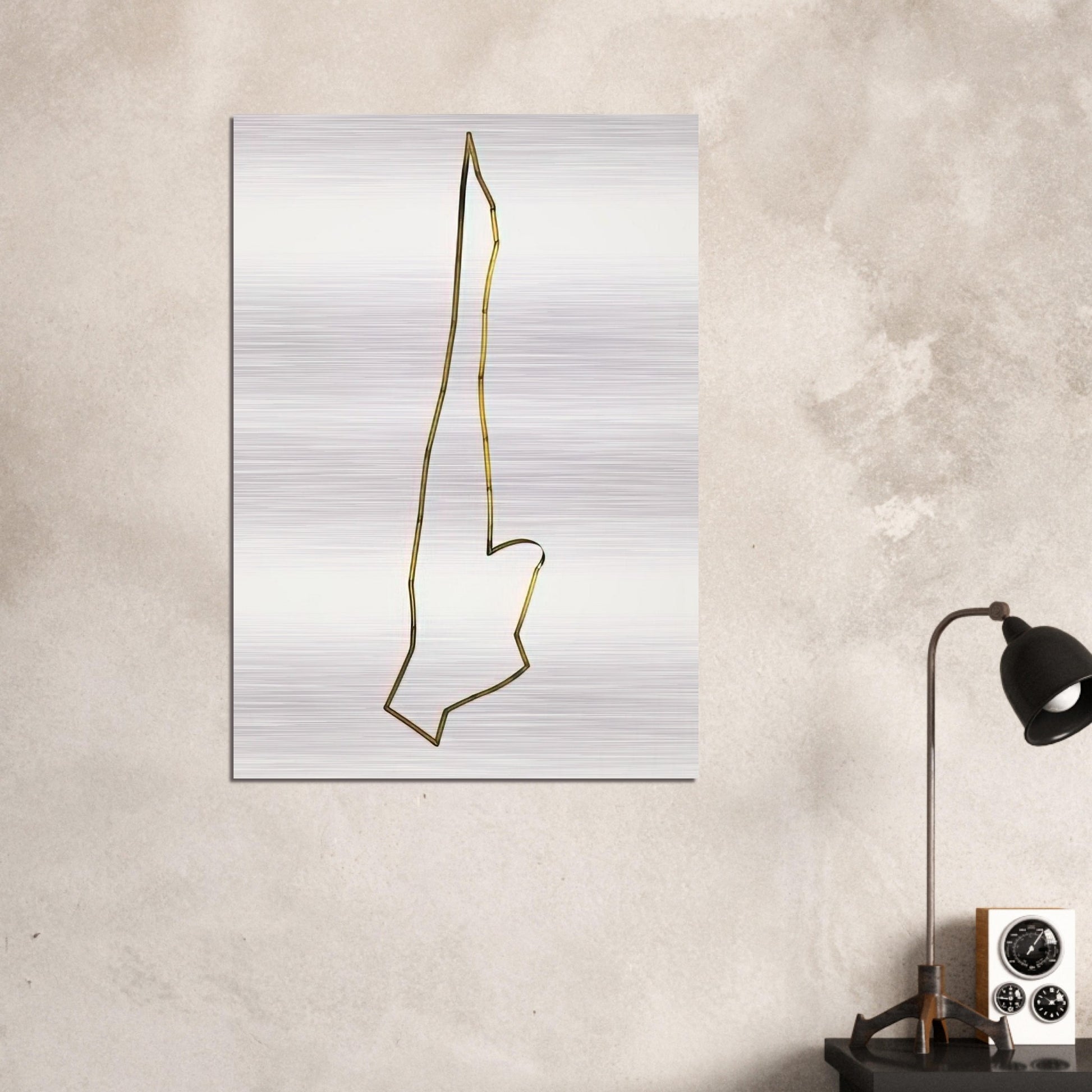 Mobile Articulated Sculpture - 1948 - Gyula Kosice Brushed Aluminum Print - 70x100 cm / 28x40 inches | Gyula Kosice Aluminum Print | Gyula Kosice Prints