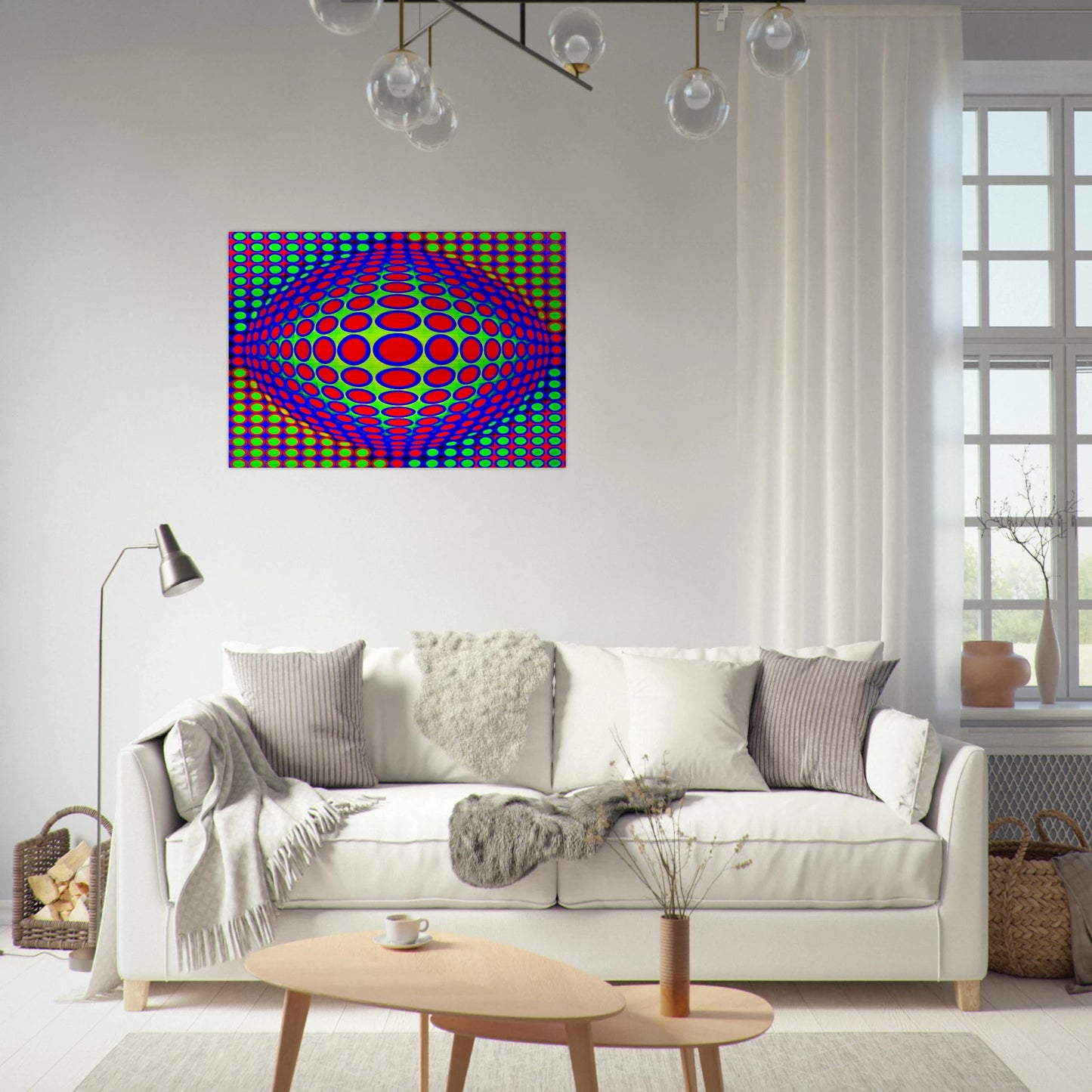 Vega 200 - 1968 - Victor Vasarely Brushed Aluminum Print - 70x100 cm / 28x40 inches | Victor Vasarely Aluminum Print | Victor Vasarely Prints