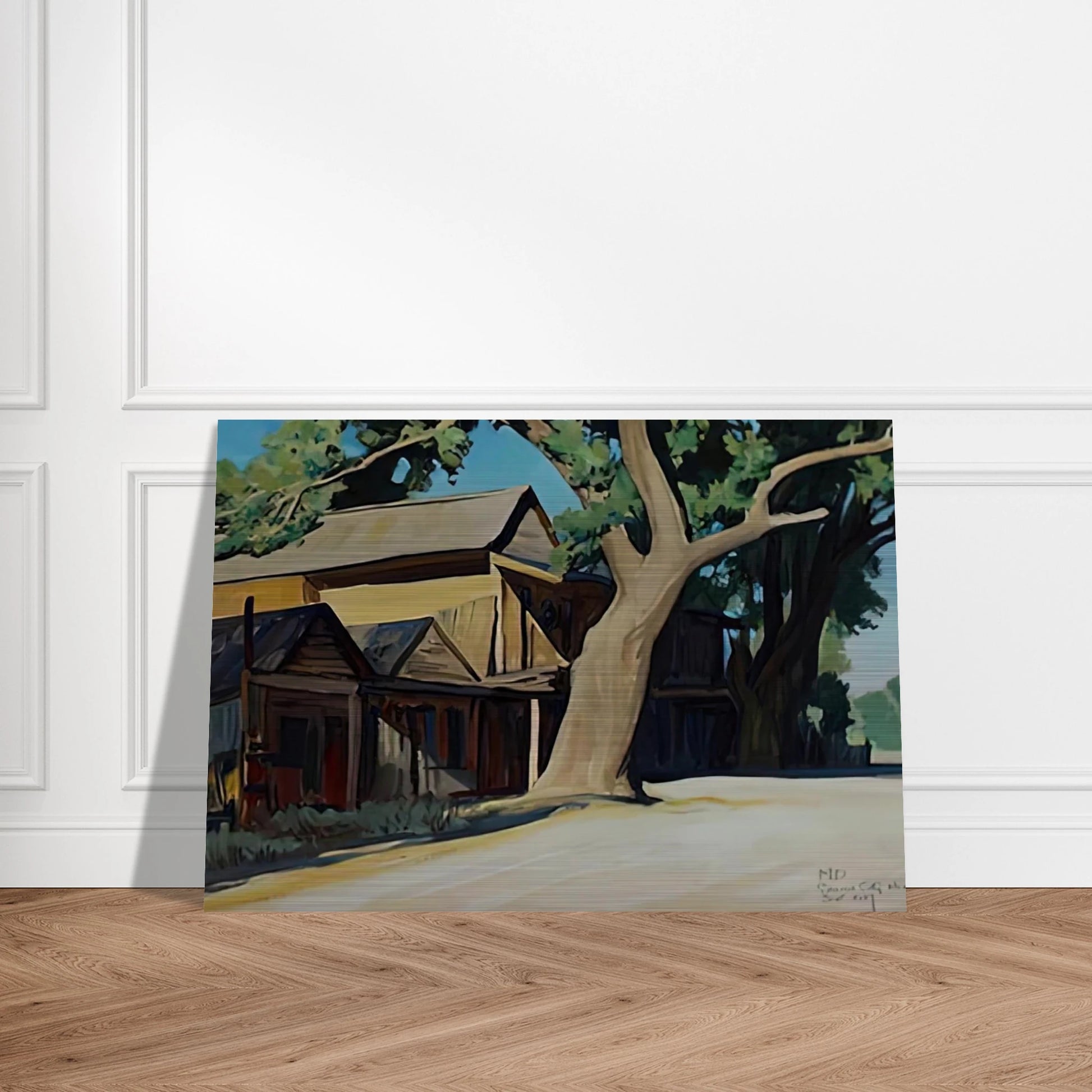 OLD CHINATOWN CARSON CITY NEVADA 1937 - Maynard Dixon Brushed Aluminum Print - 70x100 cm / 28x40 inches | Maynard Dixon Aluminum Print | Maynard Dixon Prints