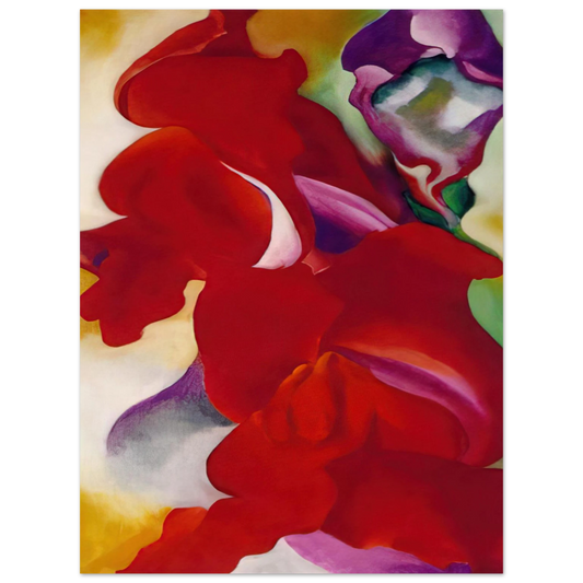 Georgia O'Keeffe - Red Snapdragons Fine Art Poster