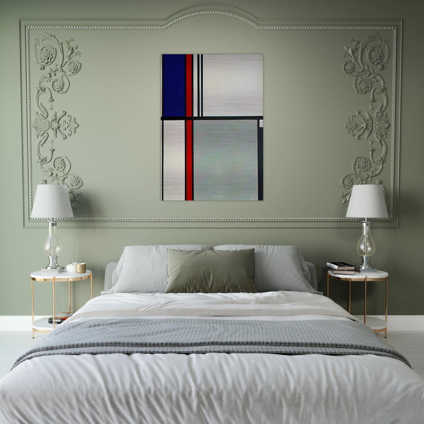NONOBJECTIVE II 1964 - Roy Lichtenstein Brushed Aluminum Print - 70x100 cm / 28x40 inches | Roy Lichtenstein Aluminum Print | Roy Lichtenstein Prints