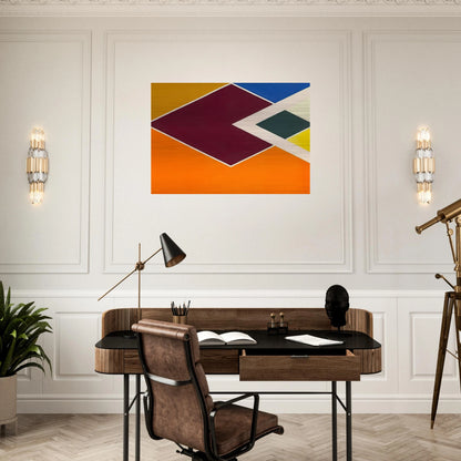 Batticaloa from the Diamond Drill series - Hard Edge Painting - Larry Zox Brushed Aluminum Print - 70x100 cm / 28x40 inches | Larry Zox Aluminum Print | Larry Zox Prints