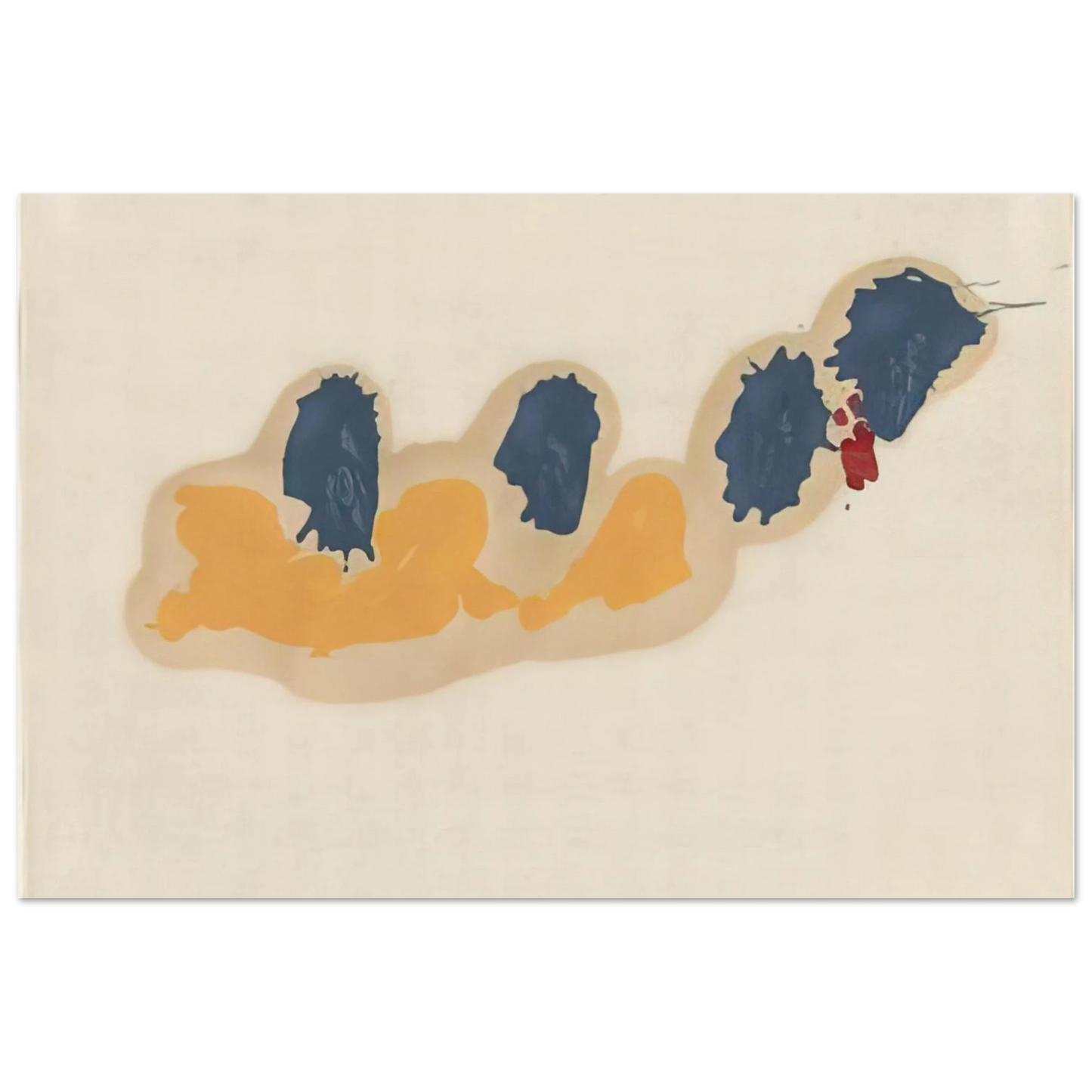 Helen Frankenthaler - April IV - 1960 Wall art - A3 (29.7 x 42  cm) - Premium Wooden Framed Poster With Fine Art Paper-canvas - Black frame