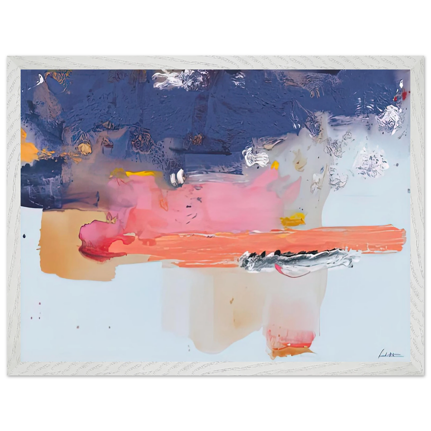 Helen Frankenthaler - Western Roadmap, 1991- Wall Art - 21x29.7 cm / 8x12" - Premium Wooden Framed Poster With Fine Art Paper-canvas - Black frame