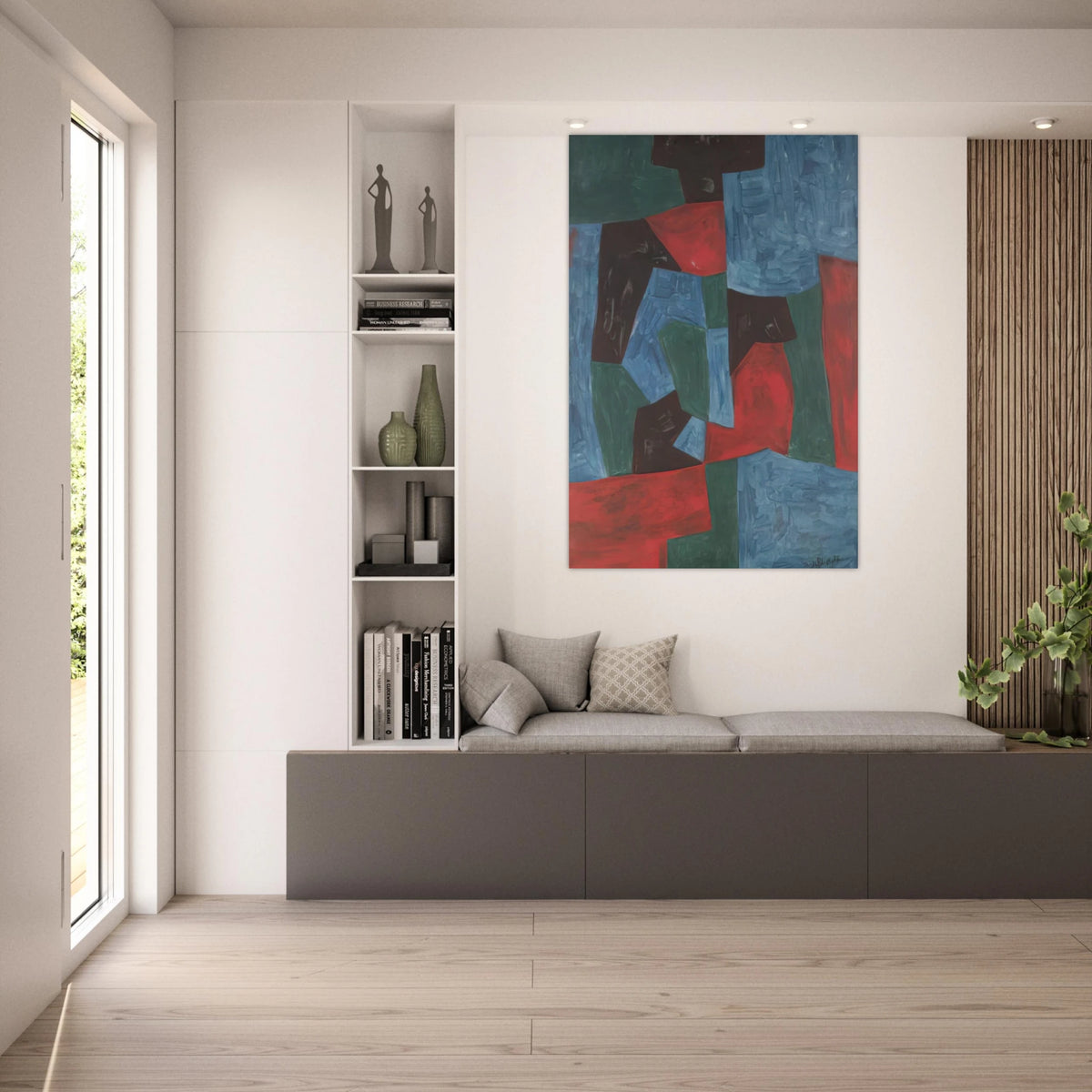 Composition abstraite - 1958 - Serge Poliakoff Art Prints - 100x150 cm / 40x60″ inches | Serge Poliakoff Poster | Serge Poliakoff Prints