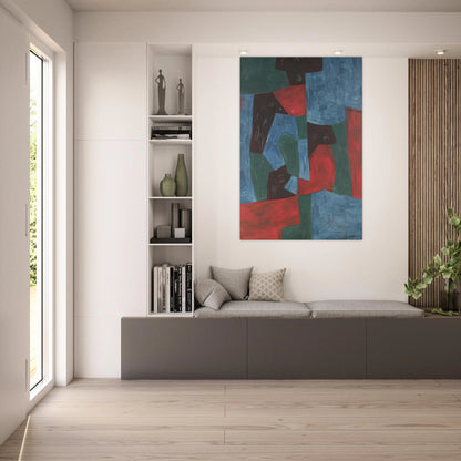 Composition abstraite - 1958 - Serge Poliakoff Art Prints - 100x150 cm / 40x60″ inches | Serge Poliakoff Poster | Serge Poliakoff Prints