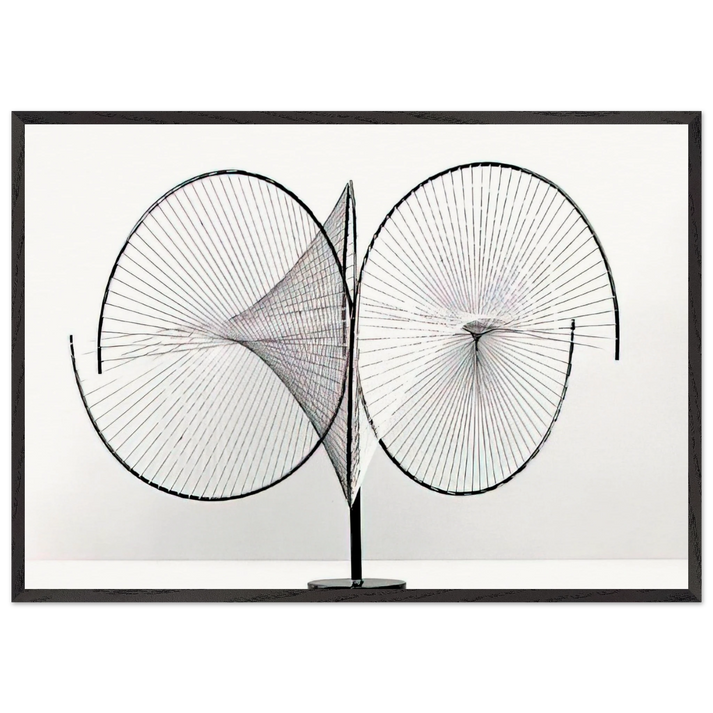 Hyperbolic surfaces - 1959 - Tomas Maldonado 70x100 cm / 28x40 inches Framed Art Print – Black Wooden Frame