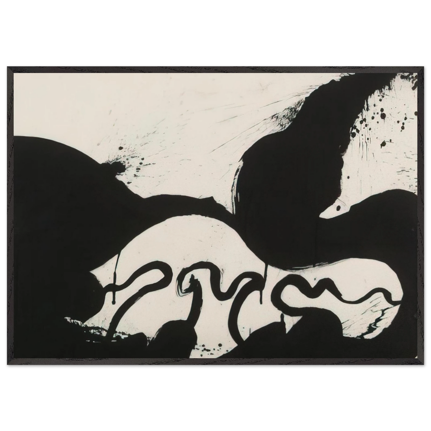 Helen Frankenthaler - Untitled - 1973 Wall art - 60x80 cm / 24x32 inches - Premium Wooden Framed Poster With Fine Art Paper-canvas - Wood frame