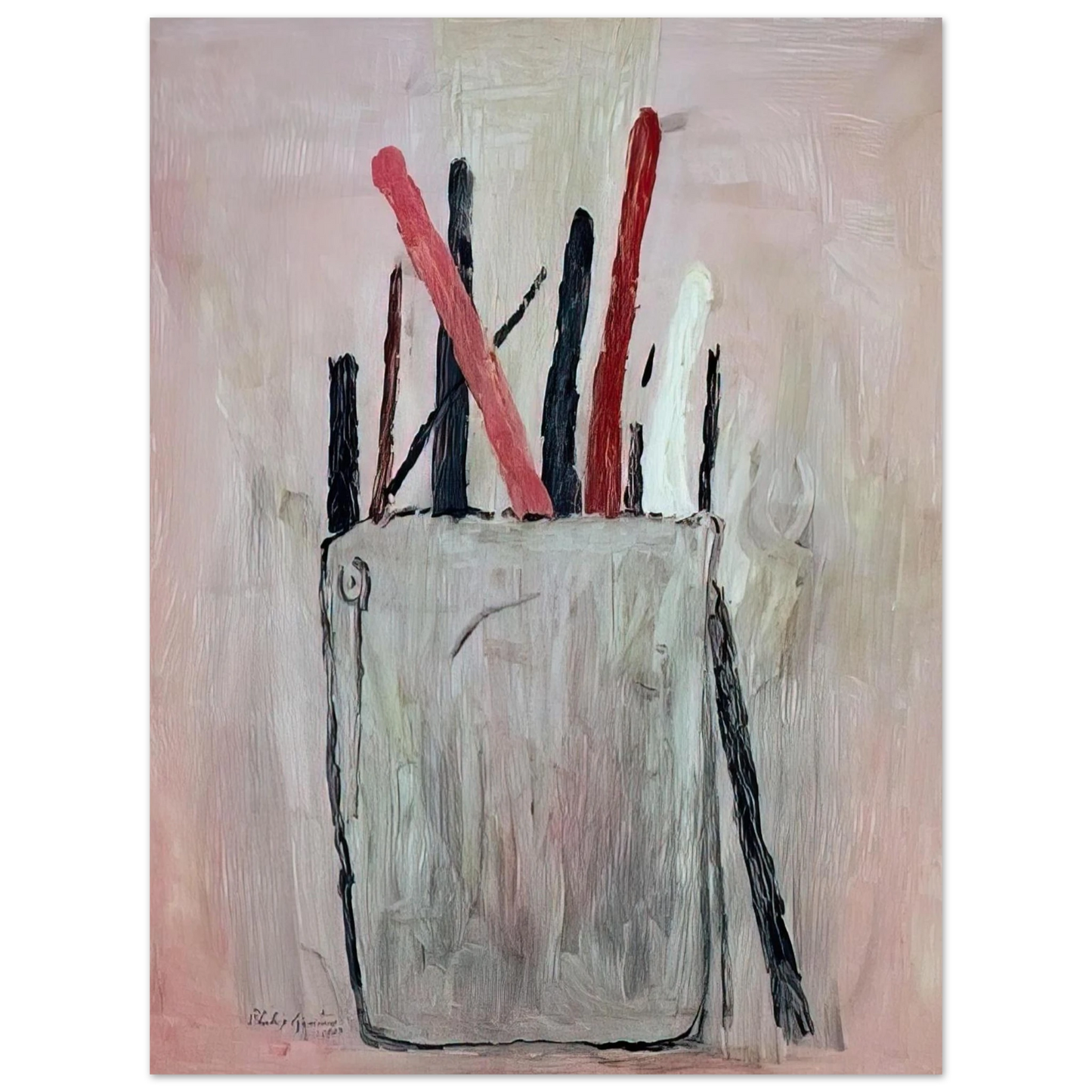 Philip Guston - BRUSHES 1969  75x100 cm / 30x40inches Fine Art Poster