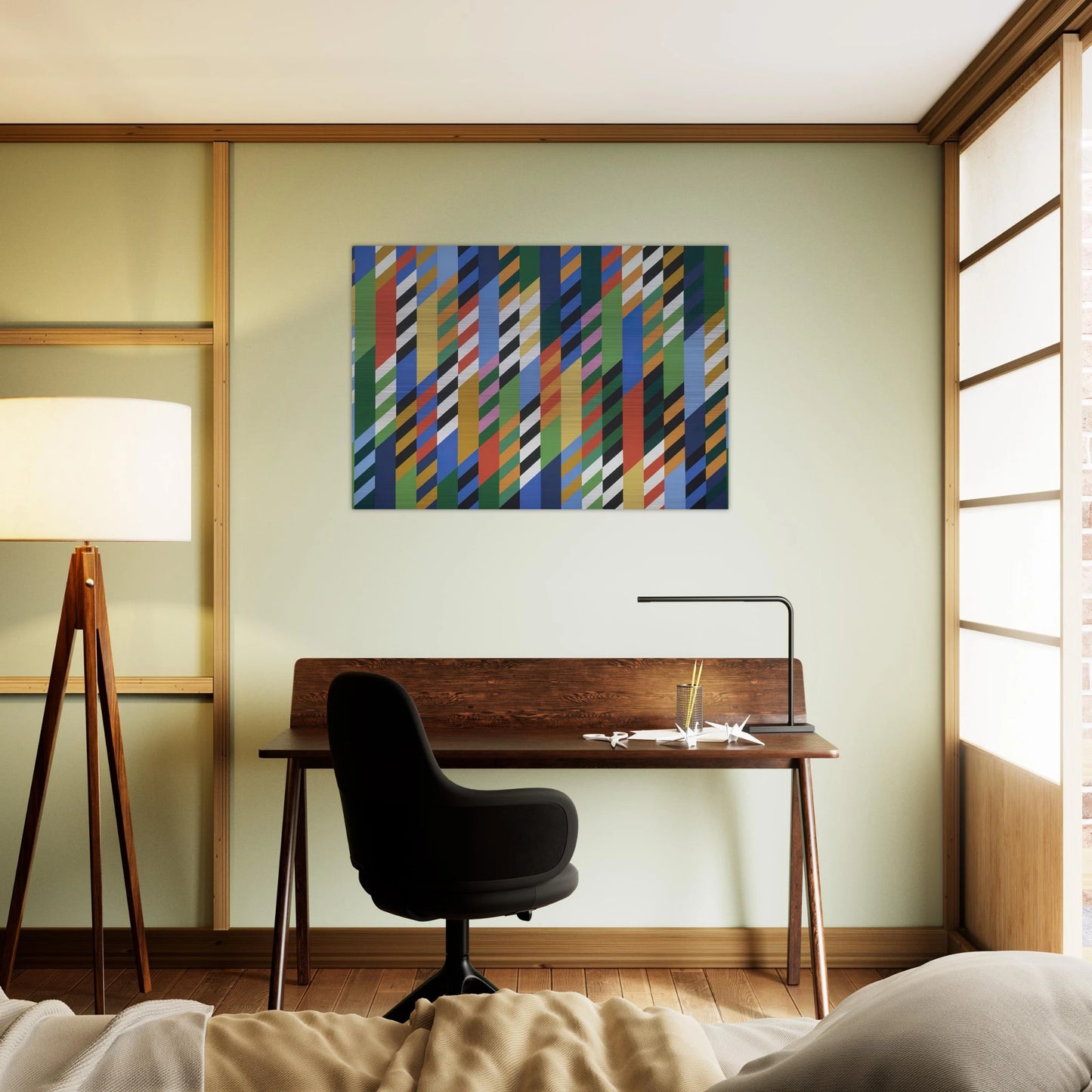 CONVERSATION 1992 - Bridget Riley Brushed Aluminum Print - 70x100 cm / 28x40 inches | Bridget Riley Aluminum Print | Bridget Riley Prints