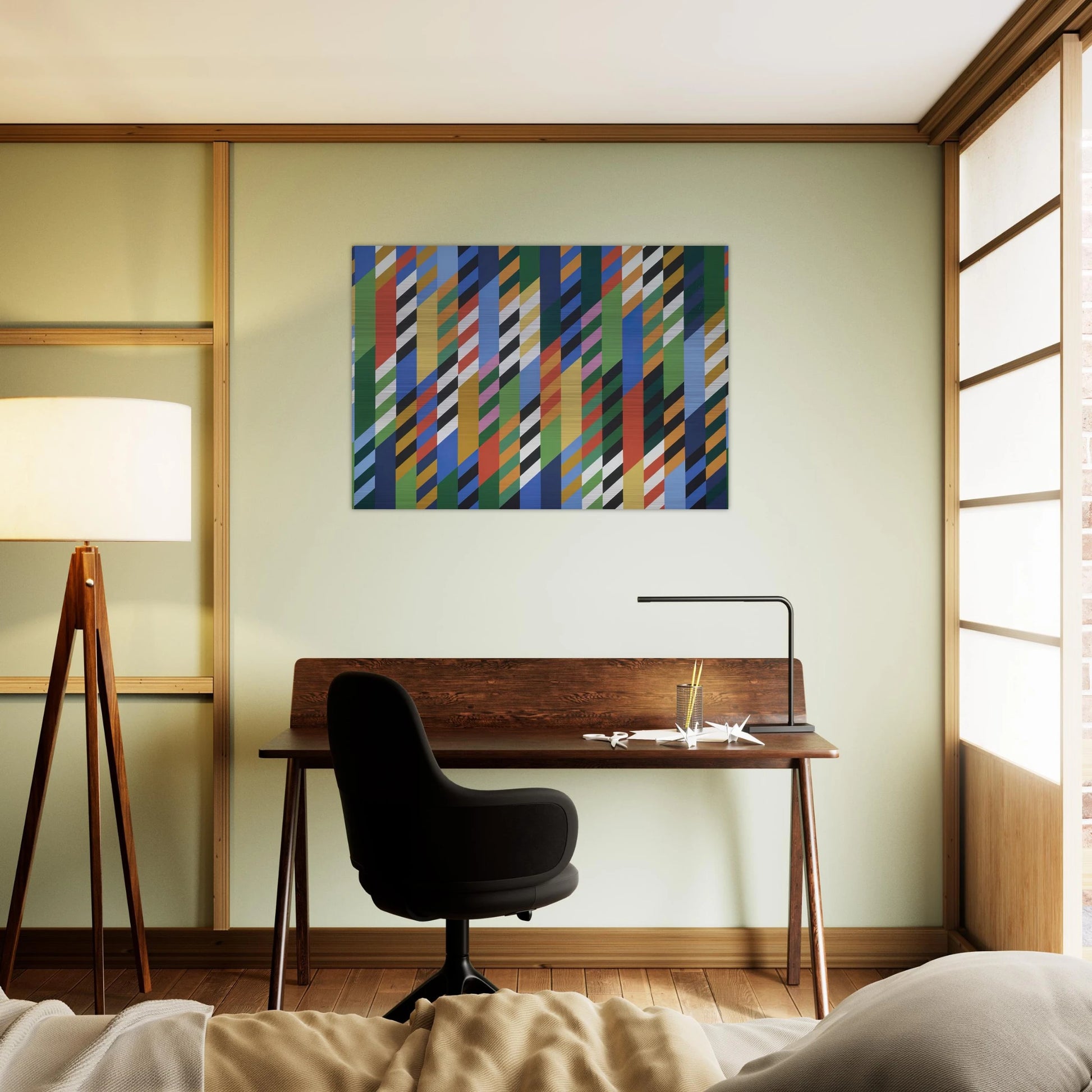 CONVERSATION 1992 - Bridget Riley Brushed Aluminum Print - 70x100 cm / 28x40 inches | Bridget Riley Aluminum Print | Bridget Riley Prints