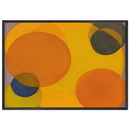 Morre XXII - Al Held 70x100 cm / 28x40 inches Framed Art Print – Black Wooden Frame