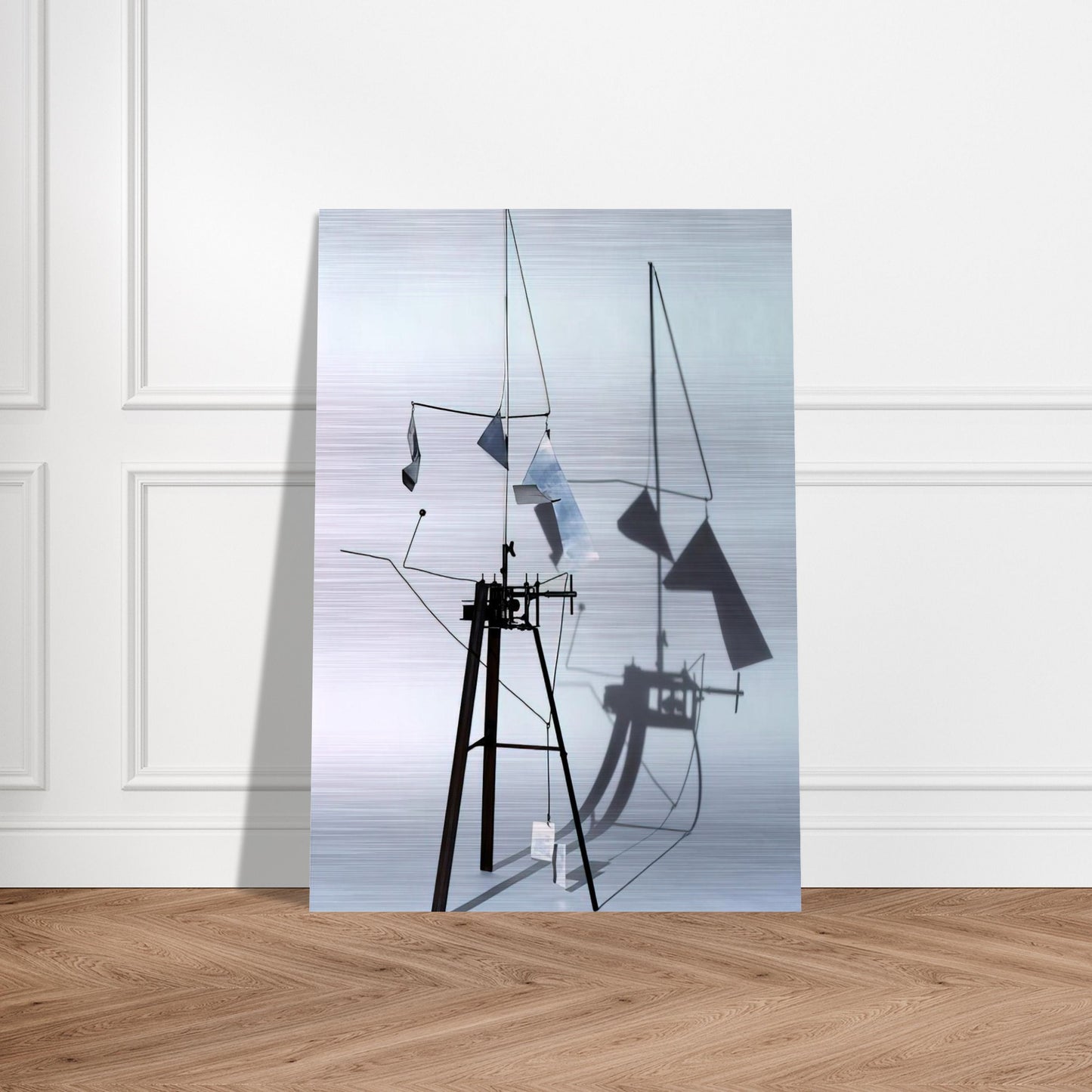 Useless Machine Arrhythmic Carousel - 1953 - Bruno Munari Brushed Aluminum Print - 70x100 cm / 28x40 inches | Bruno Munari Aluminum Print | Bruno Munari Prints