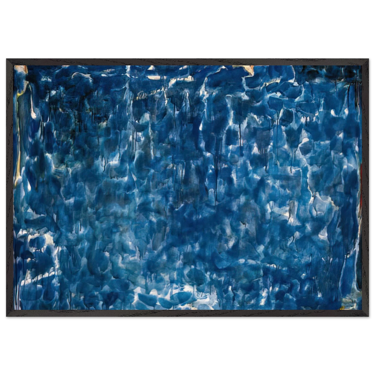 Untitled  SFP53-31  - Sam Francis 70x100 cm / 28x40 inches Framed Art Print – Black Wooden Frame