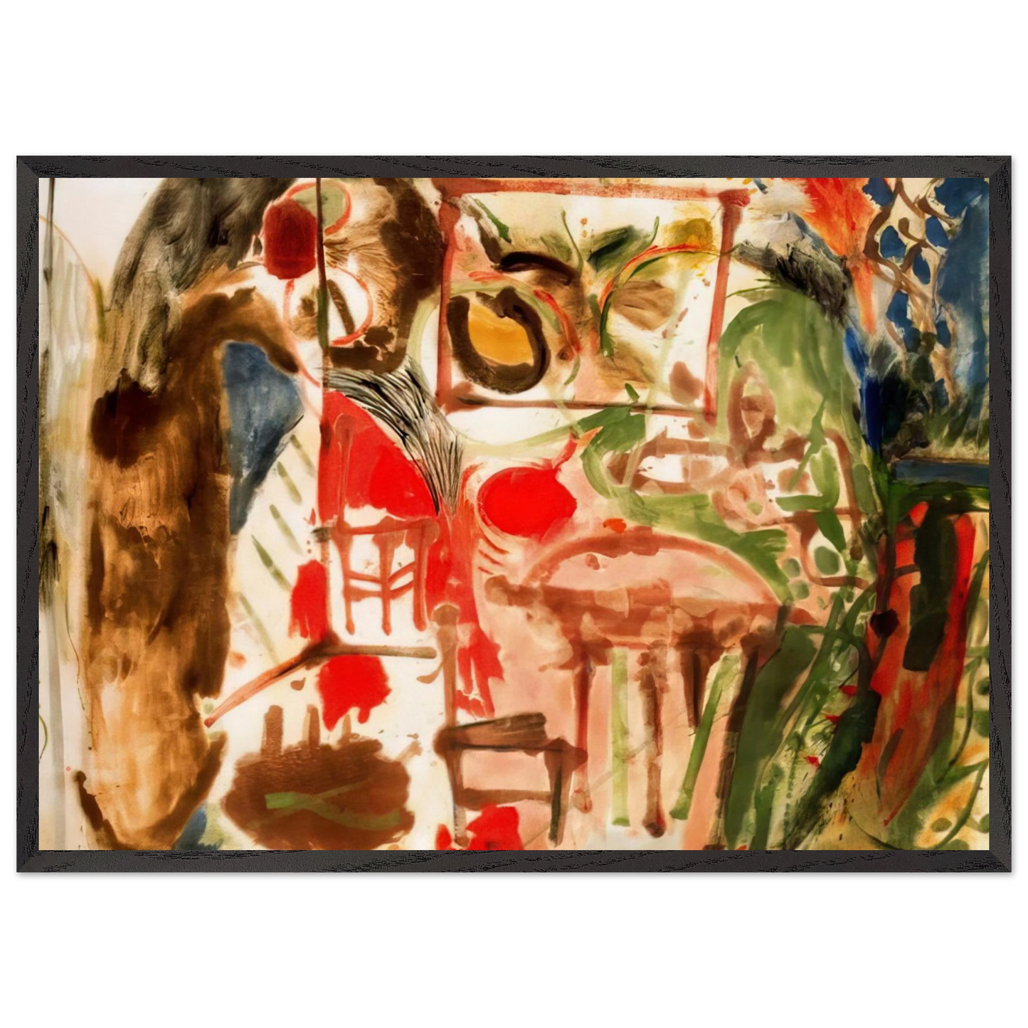 Helen Frankenthaler - Interior - 1957 Wall art - 30x40 cm / 12x16 inches - Fine Art Poster-canvas - -