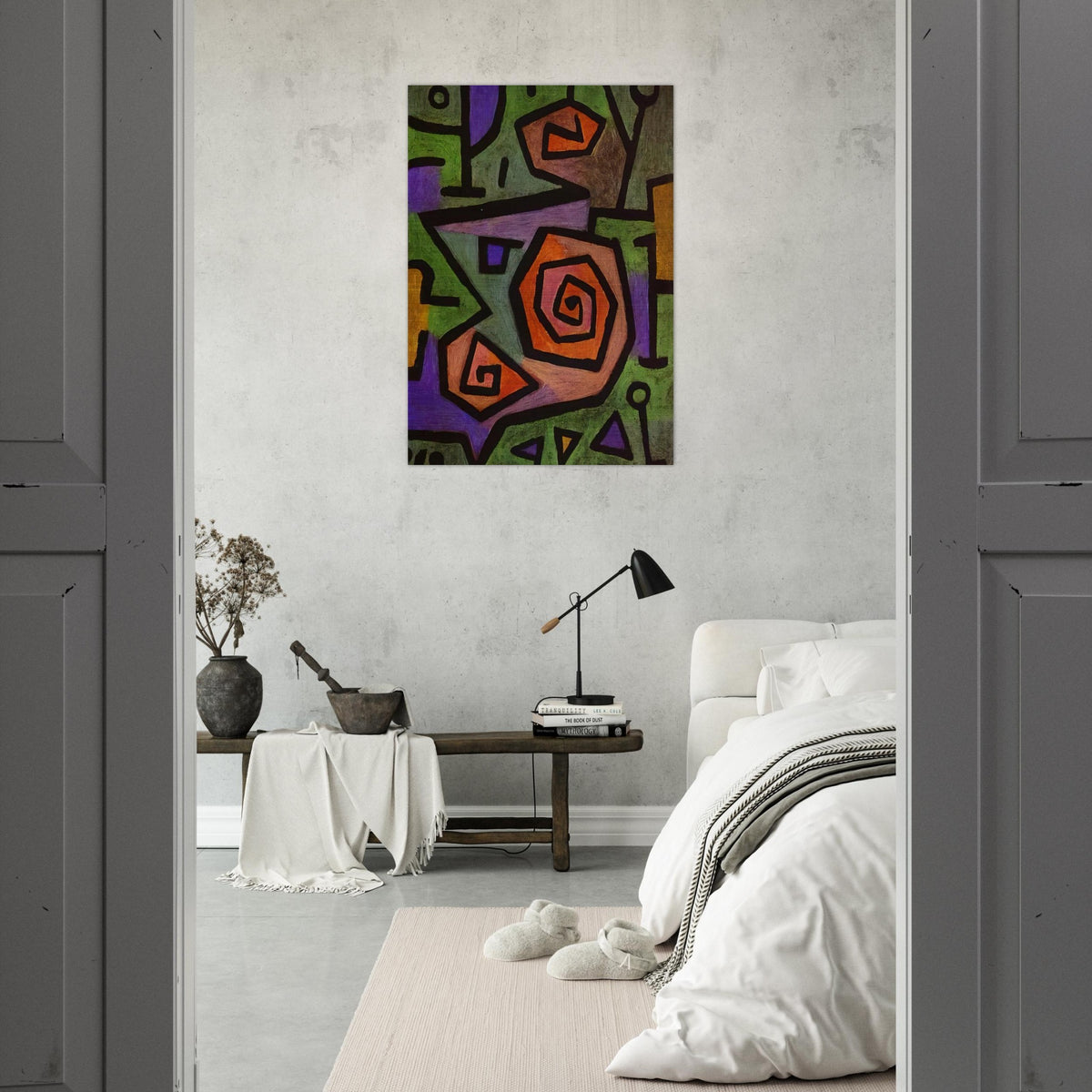 HEROIC ROSES 1938 - Paul Klee Brushed Aluminum Print - 70x100 cm / 28x40 inches | Paul Klee Aluminum Print | Paul Klee Prints