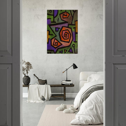 HEROIC ROSES 1938 - Paul Klee Brushed Aluminum Print - 70x100 cm / 28x40 inches | Paul Klee Aluminum Print | Paul Klee Prints