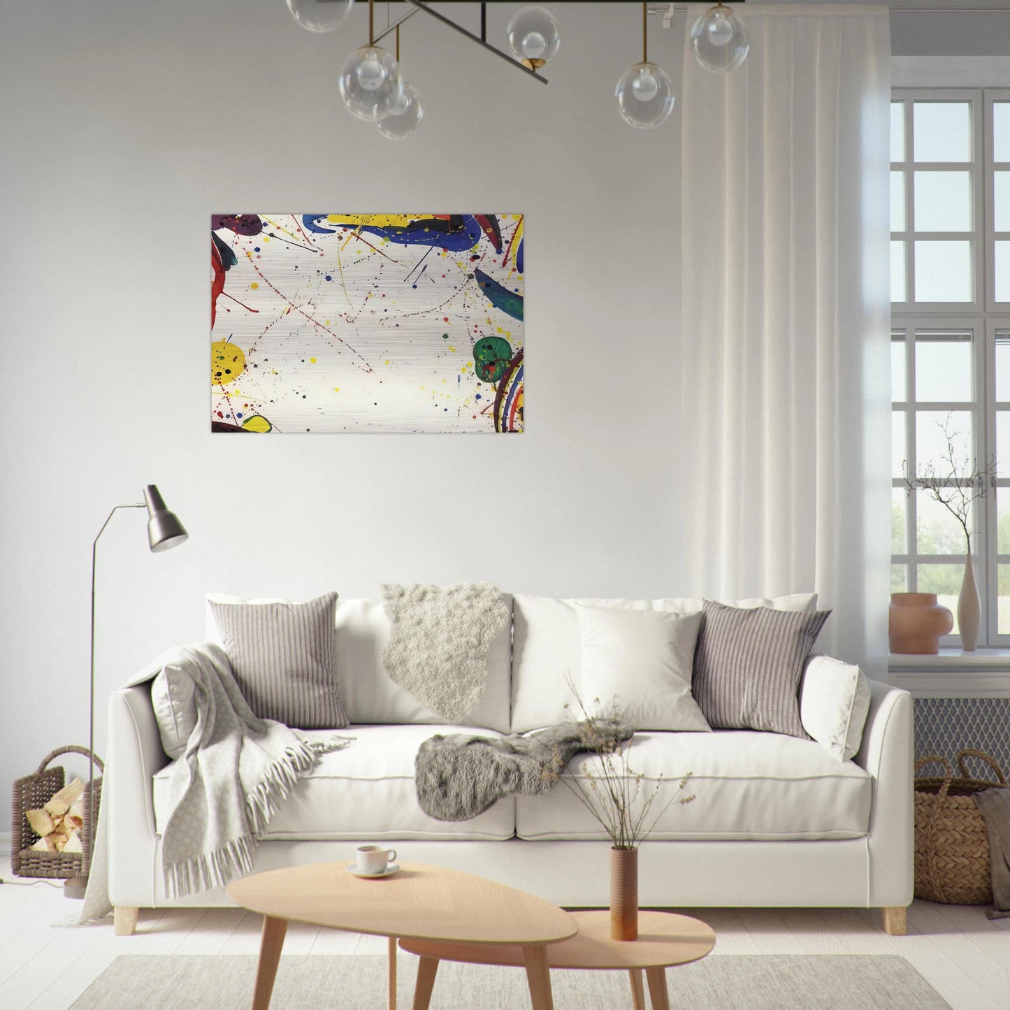 #2 Pri-Rain - Sam Francis Brushed Aluminum Print - 70x100 cm / 28x40 inches | Sam Francis Aluminum Print | Sam Francis Prints