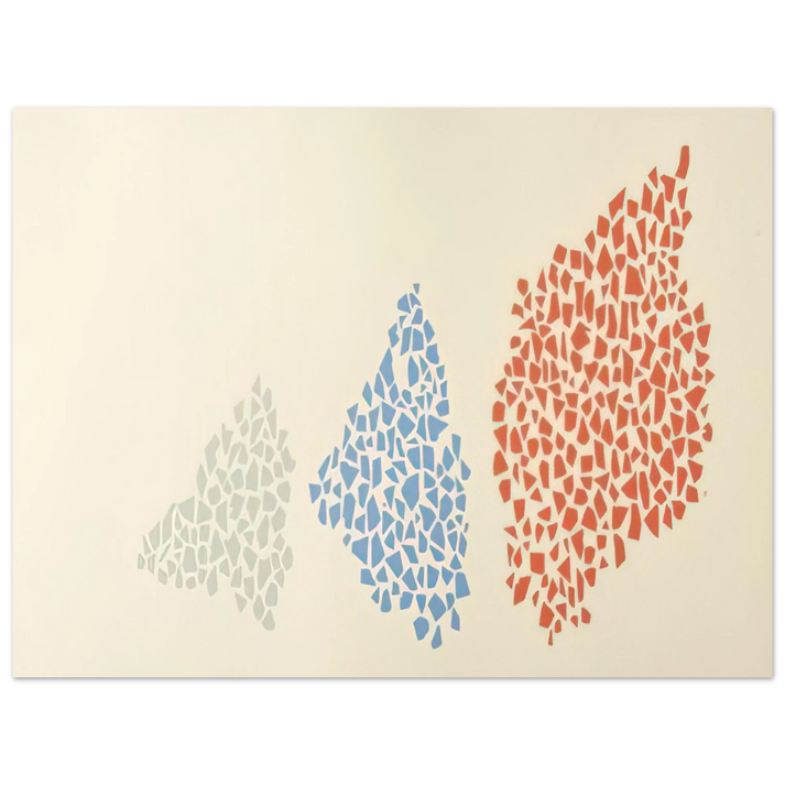Robert Goodnough - Red, Blue and Grey - Post-Painterly Abstraction  75x100 cm / 30x40inches Fine Art Poster