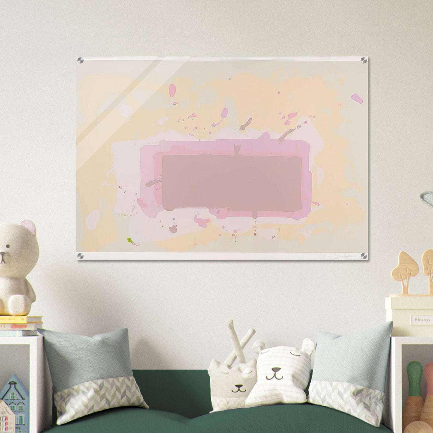 Pale Yellow, Pink and Brown - 1971 - John Hoyland Acrylic Print - 70x100 cm / 28x40″ inches