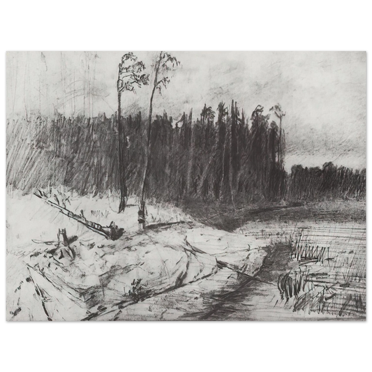 Arkhyp Kuindzhi - Forest near the water  75x100 cm / 30x40inches Fine Art Poster