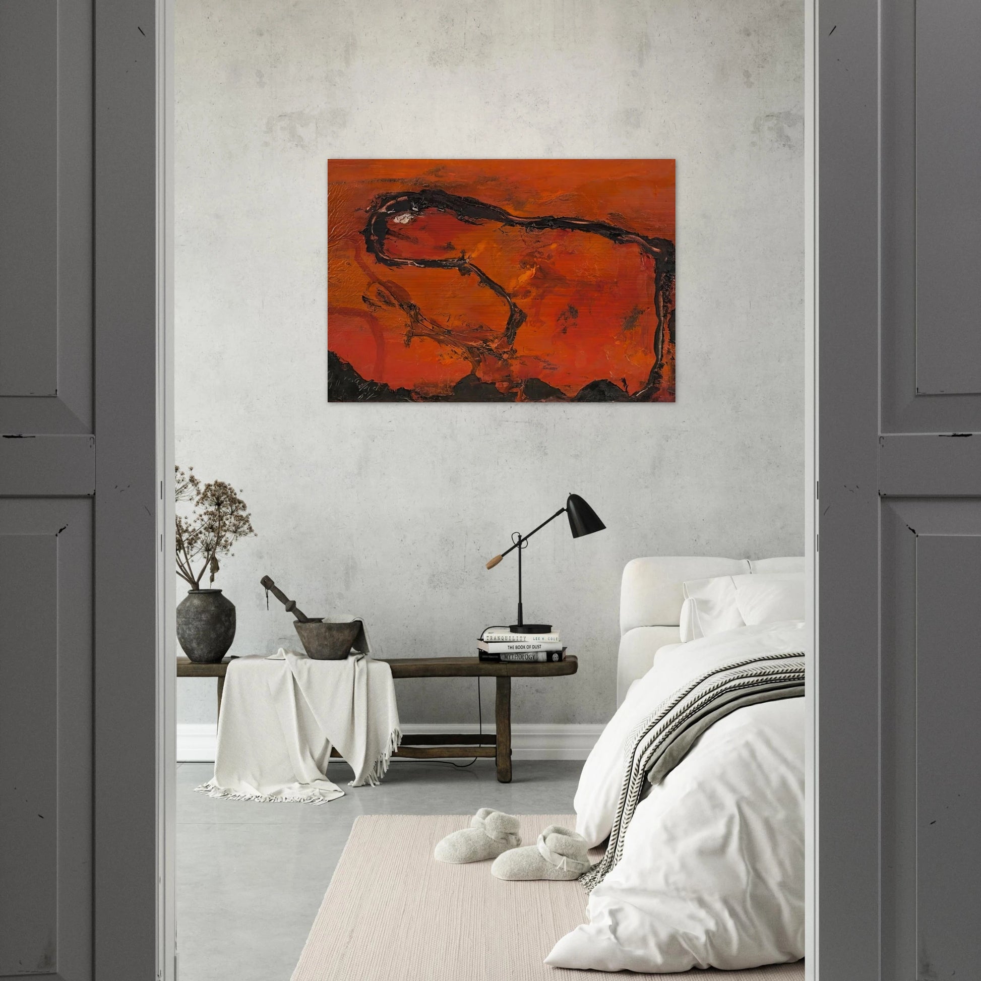 Pega - 1964 - Emil Schumacher Brushed Aluminum Print - 70x100 cm / 28x40 inches | Emil Schumacher Aluminum Print | Emil Schumacher Prints