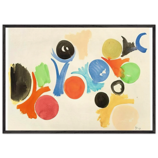 Untitled - 1957 N7 - Ernst Wilhelm Nay 70x100 cm / 28x40 inches Framed Art Print – Black Wooden Frame