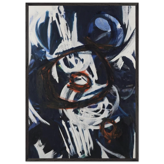 Crescendo - 1963 - Ernst Wilhelm Nay 70x100 cm / 28x40 inches Framed Art Print – Black Wooden Frame
