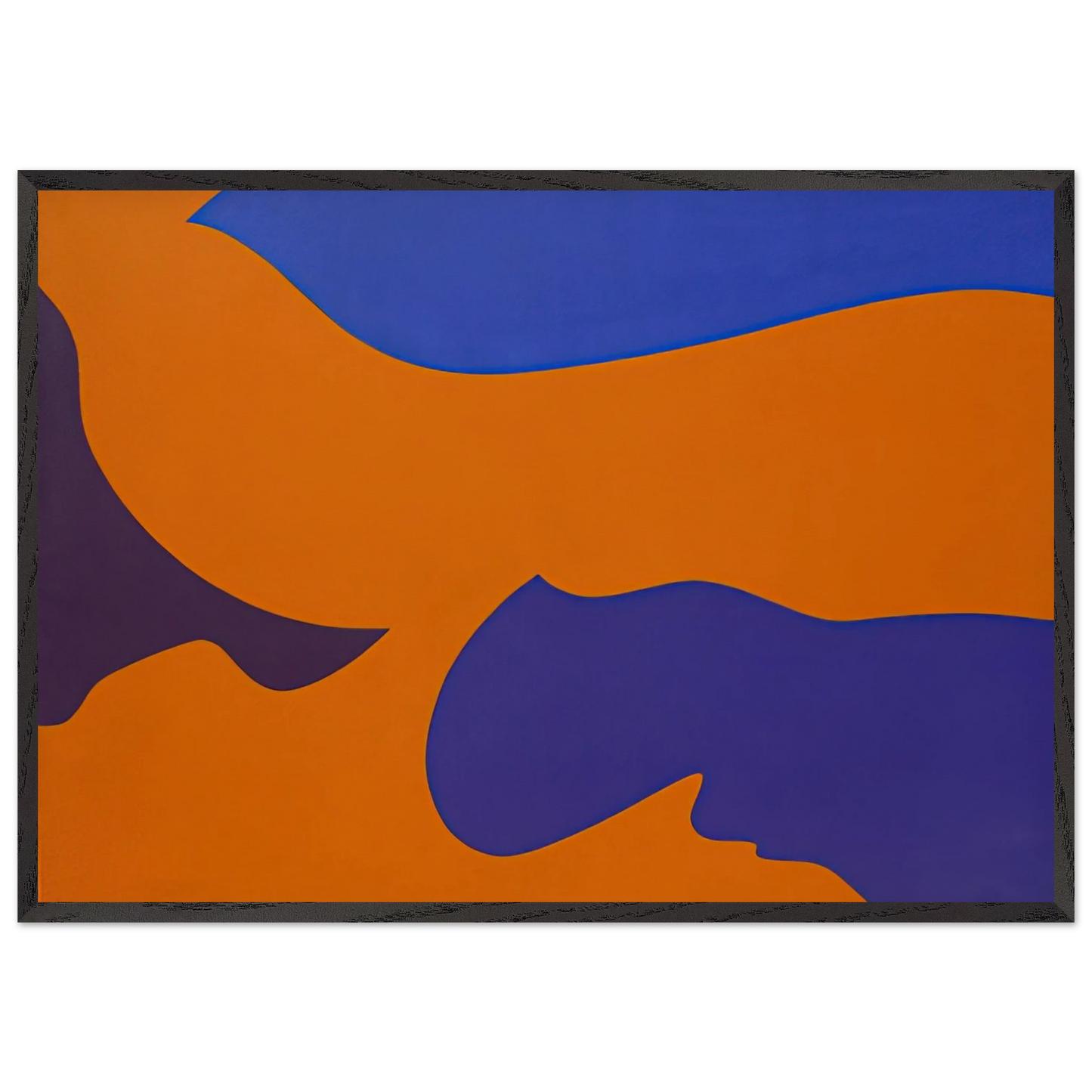 Passage rosion vermillion - Fernand Leduc 70x100 cm / 28x40 inches Framed Art Print – Black Wooden Frame