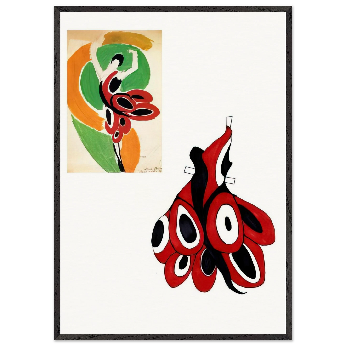 FASHION ILLUSTRATION 6 - Sonia Delaunay 70x100 cm / 28x40 inches Framed Art Print – Black Wooden Frame
