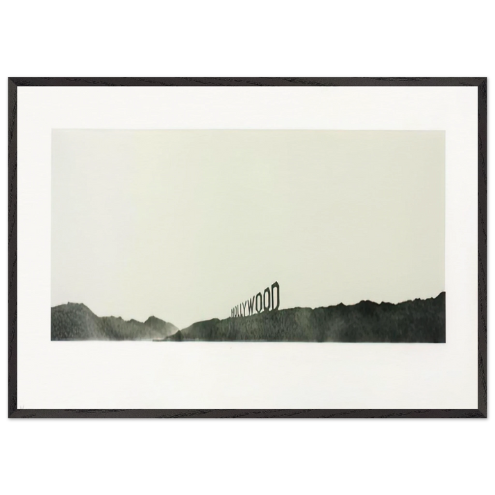 HOLLYWOOD 1969 - Edward Ruscha 70x100 cm / 28x40 inches Framed Art Print – Black Wooden Frame