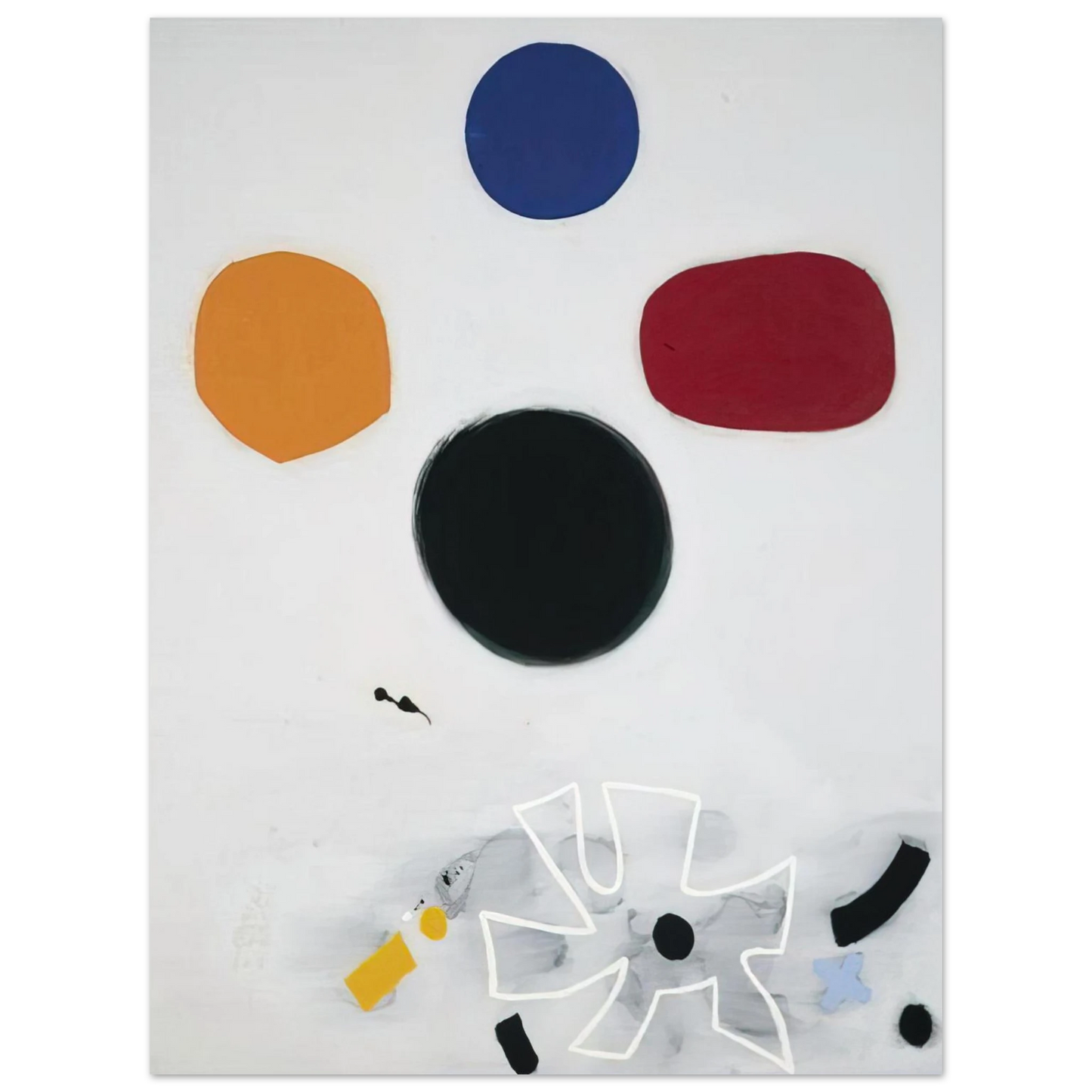 Adolph Gottlieb - White Line #2 - 1968  75x100 cm / 30x40inches Fine Art Poster