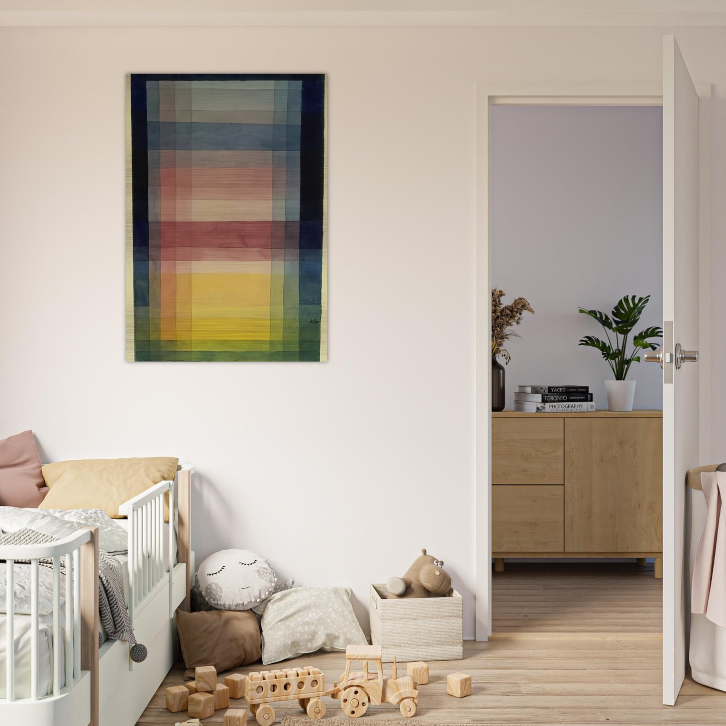 ARCHITECTURE OF THE PLAIN 1923 - Paul Klee Brushed Aluminum Print - 70x100 cm / 28x40 inches | Paul Klee Aluminum Print | Paul Klee Prints