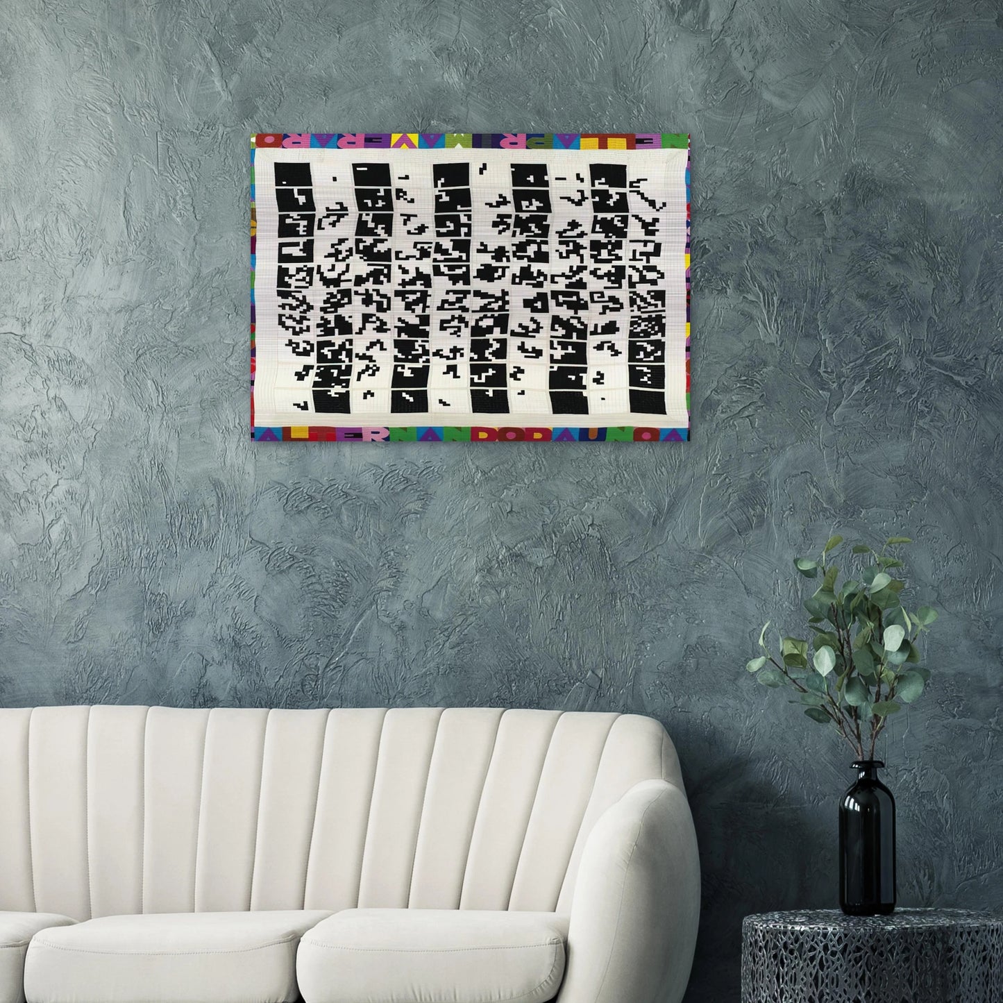 ALTERNANDO DA UNO A CENTO E VICEVERSA 1977 - Alighiero Boetti Brushed Aluminum Print - 70x100 cm / 28x40 inches | Alighiero Boetti Aluminum Print | Alighiero Boetti Prints