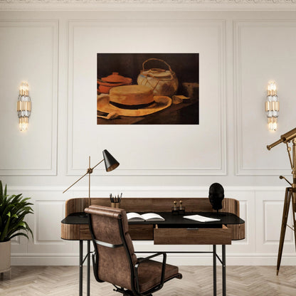 Still Life with Yellow Hat - Vincent van Gogh Brushed Aluminum Print - 70x100 cm / 28x40 inches | Vincent van Gogh Aluminum Print | Vincent van Gogh Prints