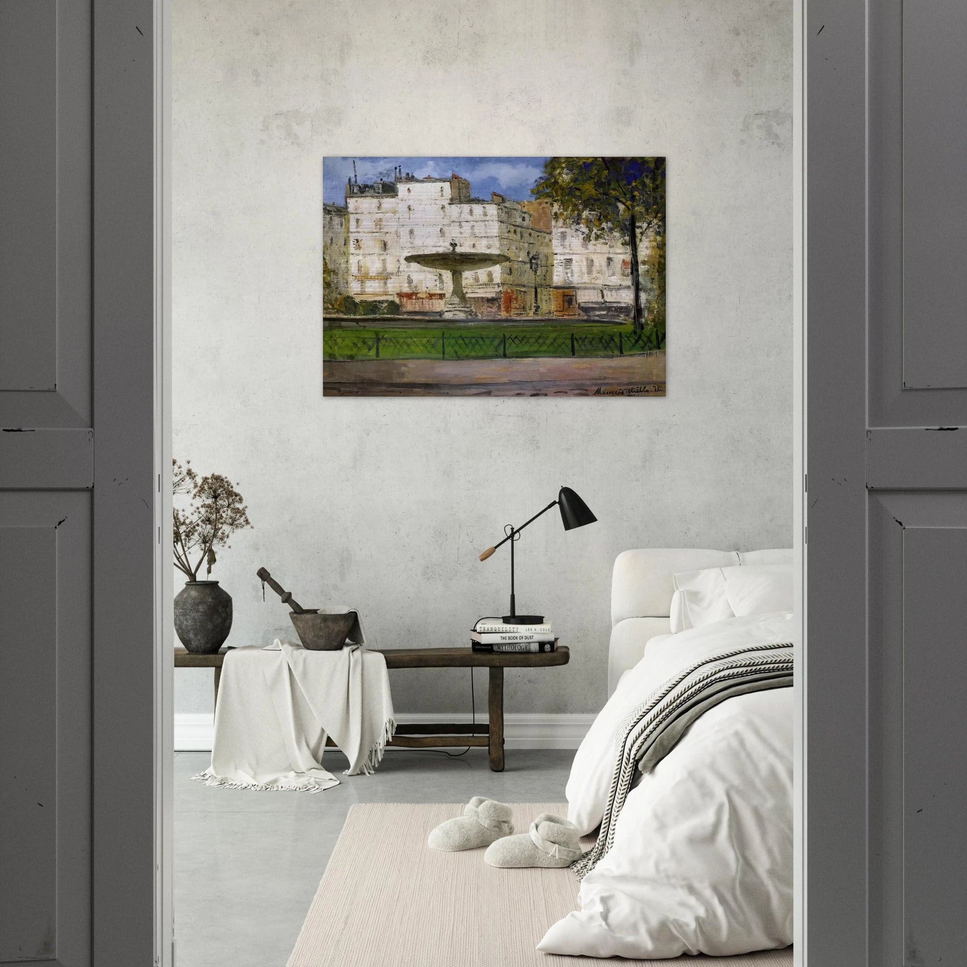 PLACE PIGALLE - Maurice Utrillo Brushed Aluminum Print - 70x100 cm / 28x40 inches | Maurice Utrillo Aluminum Print | Maurice Utrillo Prints