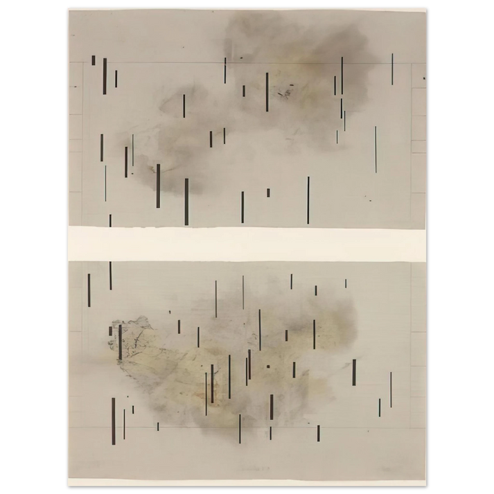 John Cage - Global Village 37-48 Diptych - 1989  75x100 cm / 30x40inches Fine Art Poster