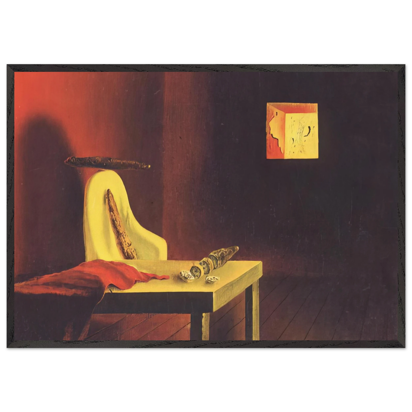 THE INVISIBLE MAN - Salvador Dali 70x100 cm / 28x40 inches Framed Art Print – Black Wooden Frame