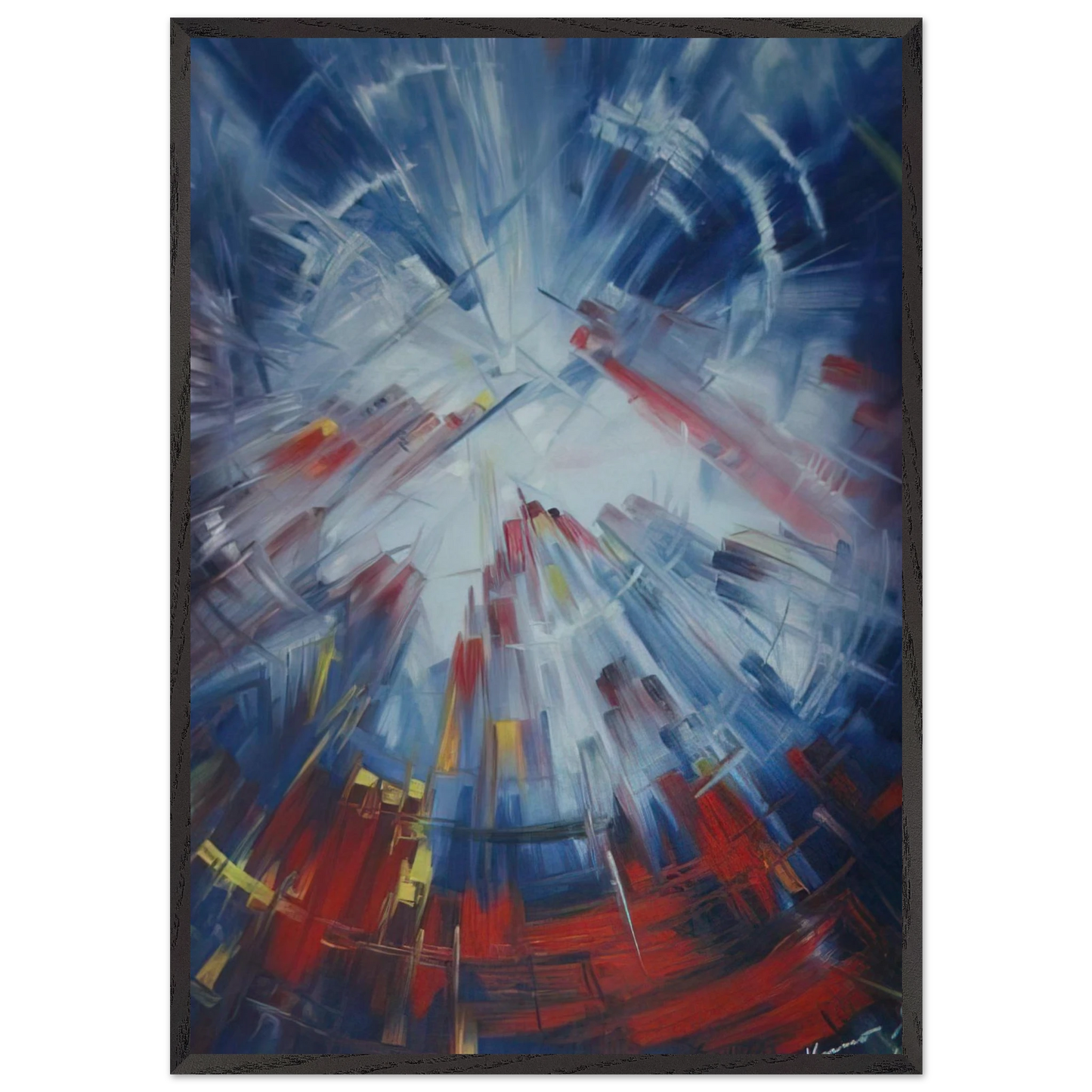 Vantage Point - Konrad Zuse 70x100 cm / 28x40 inches Framed Art Print – Black Wooden Frame