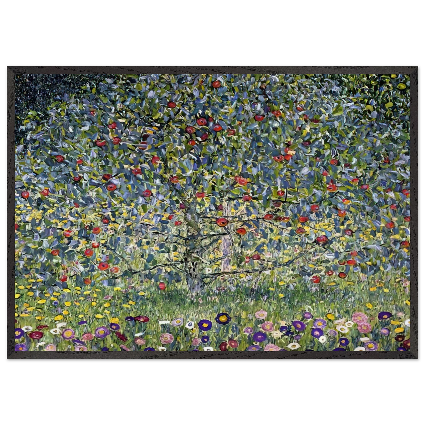 APPLE TREE I - Gustav Klimt 70x100 cm / 28x40 inches Framed Art Print – Black Wooden Frame