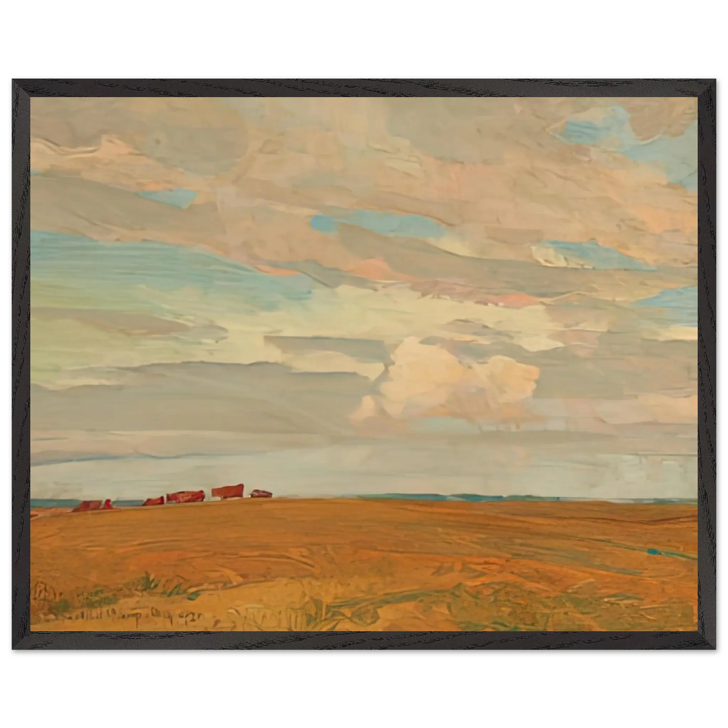 Maynard Dixon - PRAIRIE SAND HILL CAMP MAY 1921 1921 Wall art - 13x18 cm / 5x7 Inches - Premium Wooden Framed Poster With Fine Art Paper - Wood frame